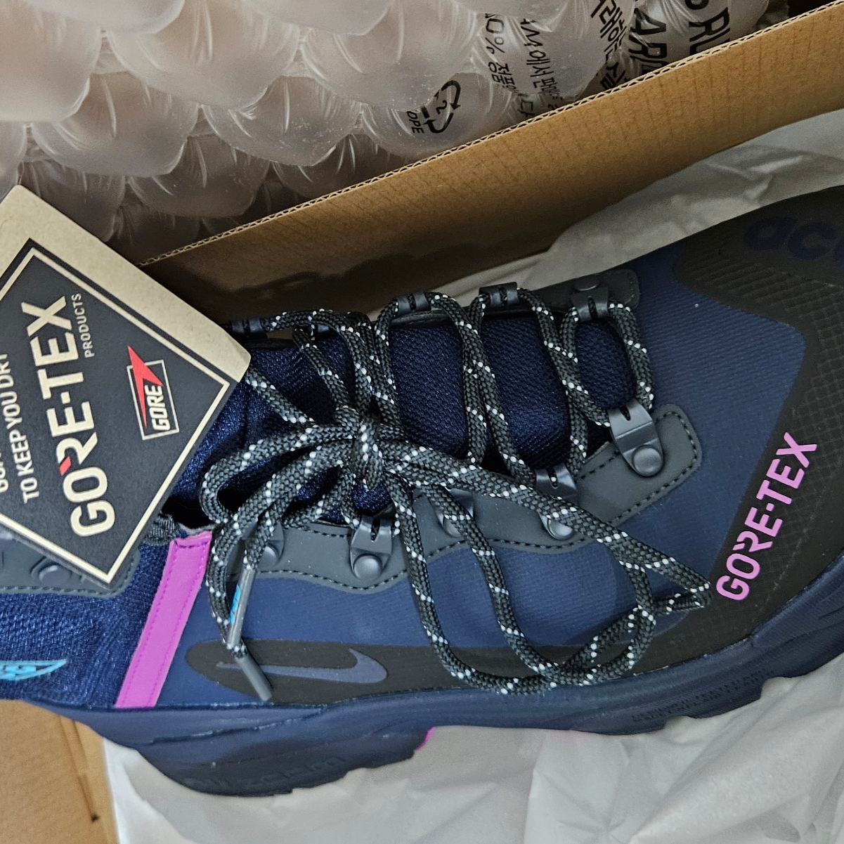 Nike ACG Air Zoom Gaiadome Gore-Tex Obsidian Teal Nebula 착용 스타일