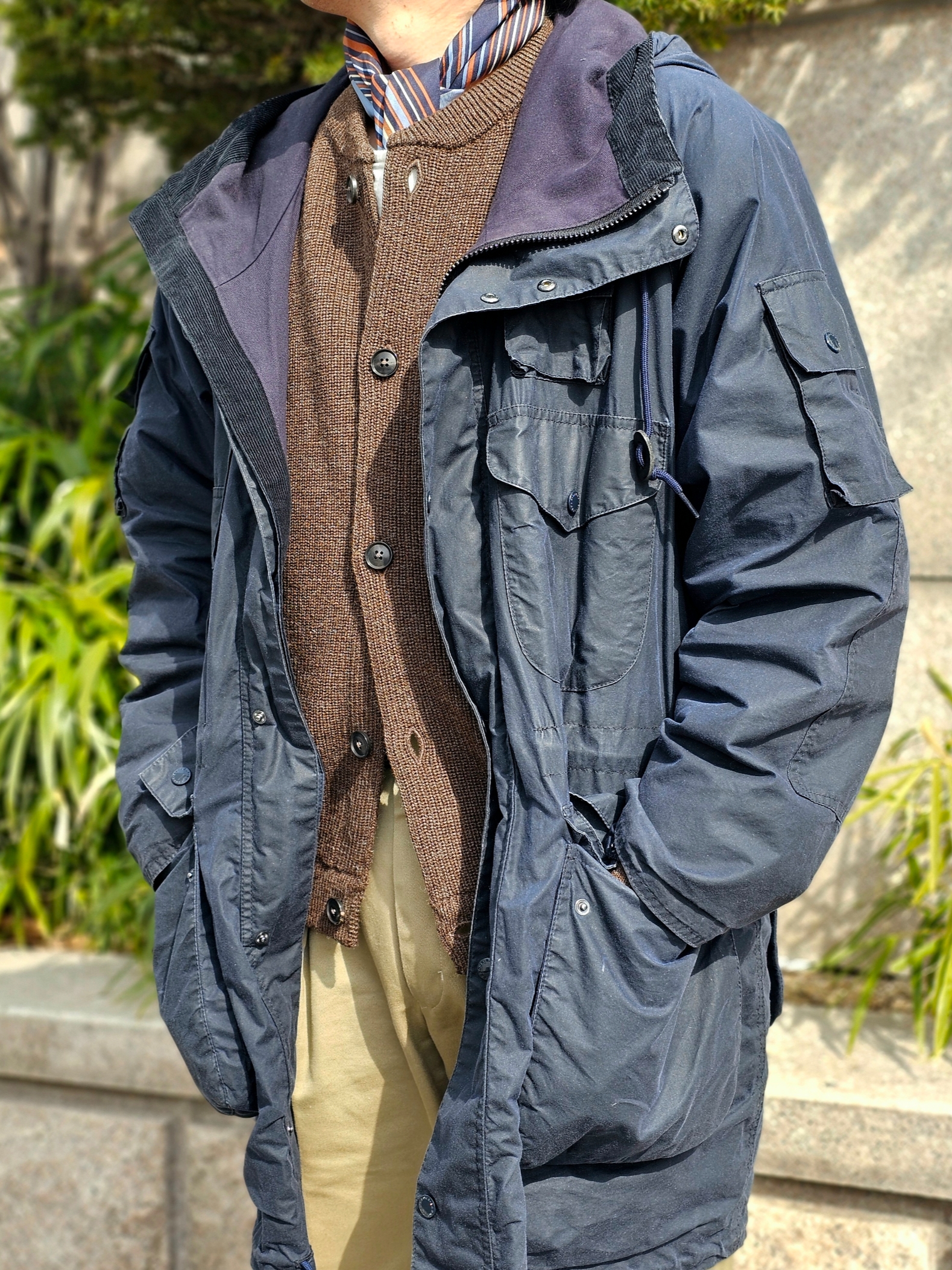 Adidas Berlin Collegiate Navy Pantone, Andersen Andersen Skipper Jacket Natural Brown 착용 스타일 - 3