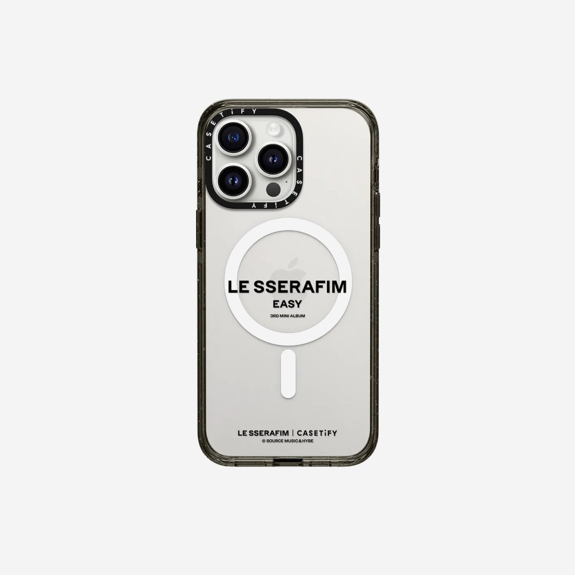 Casetify x LE SSERAFIM iPhone EASY Title MagSafe Impact Case Clear Black 상세 이미지 3