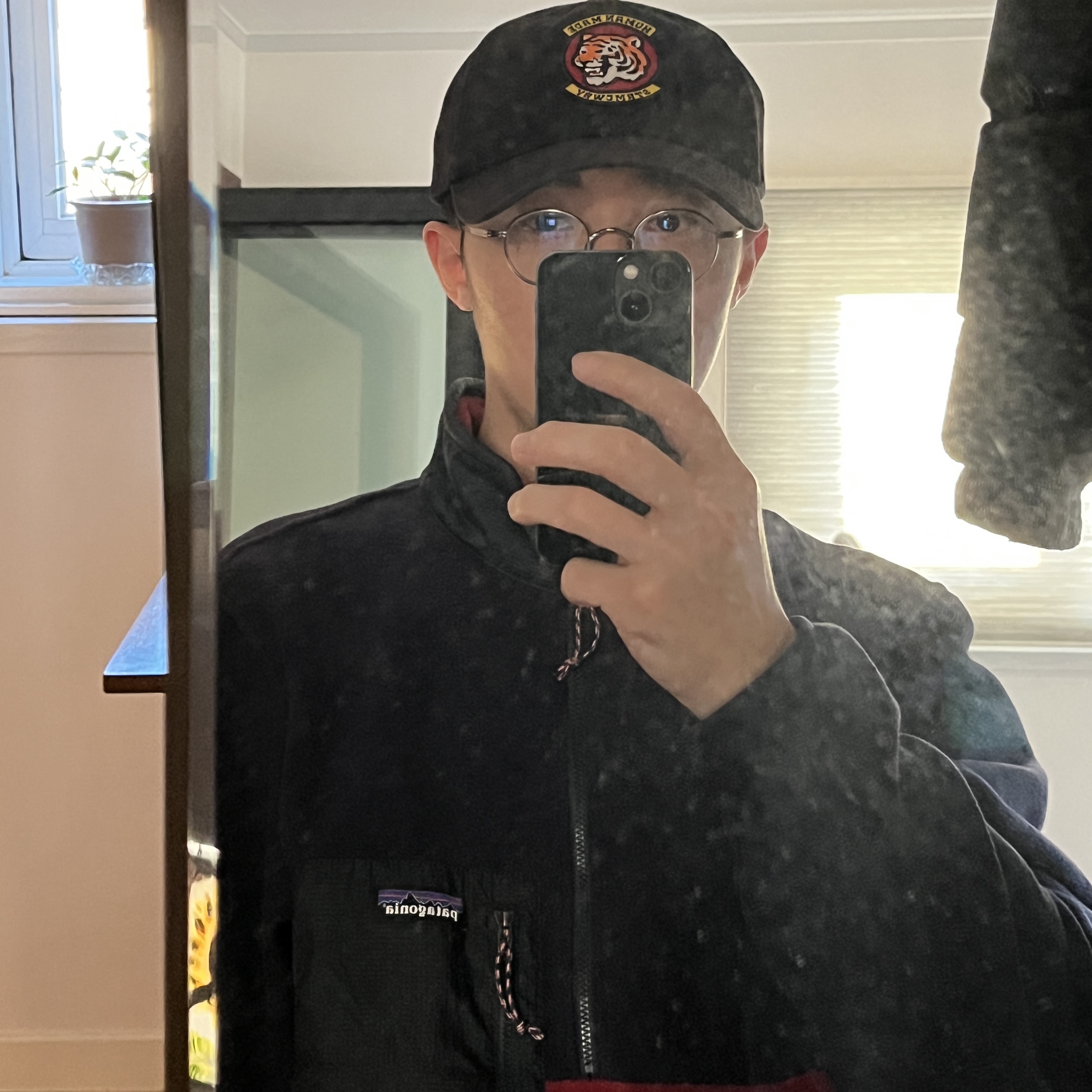 Human Made 6 Panel Cap #4 Black 착용 스타일 - 1