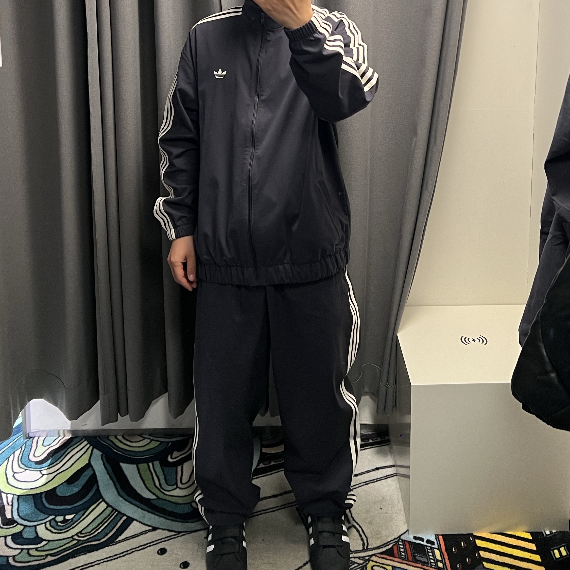 (W) Adidas Superstar CF Core Black Cloud White 착용 스타일