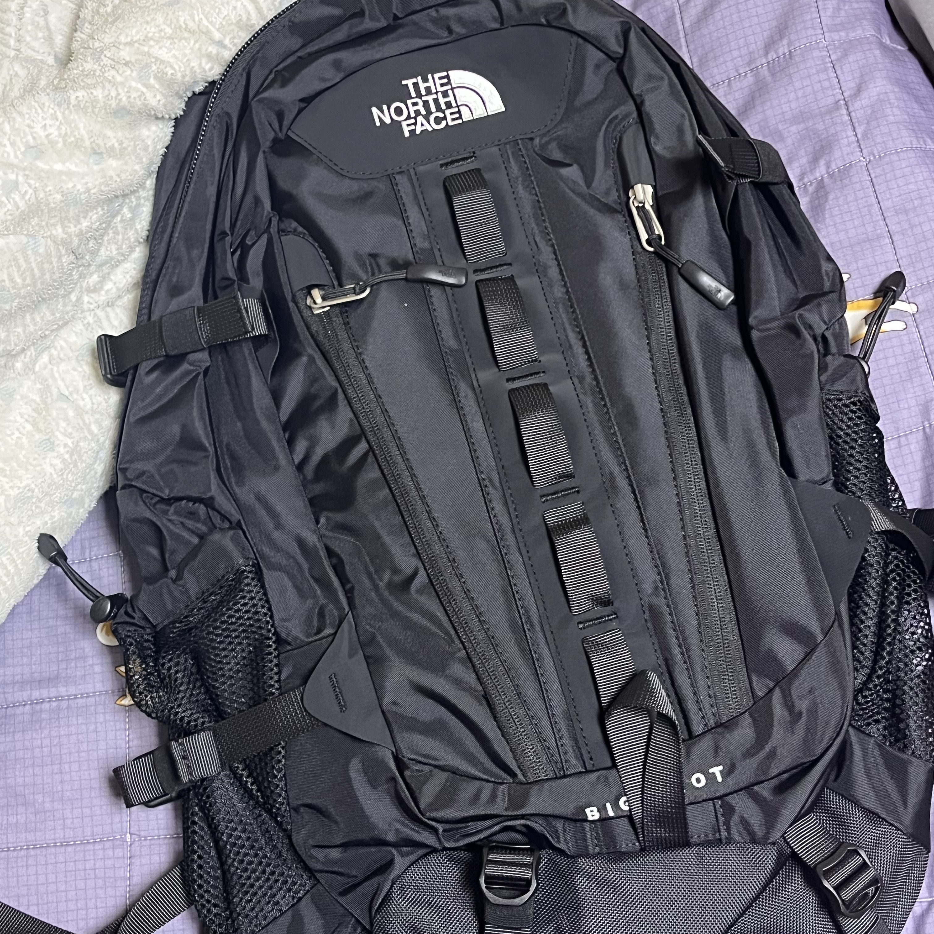 The North Face Big Shot Black 착용 스타일