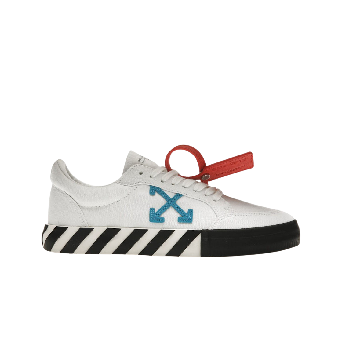 오프화이트 로우 벌크 캔버스 스니커즈 화이트 틸 - 23SS(Off-White Low Vulcanized Canvas Sneakers White Teal - 23SS)