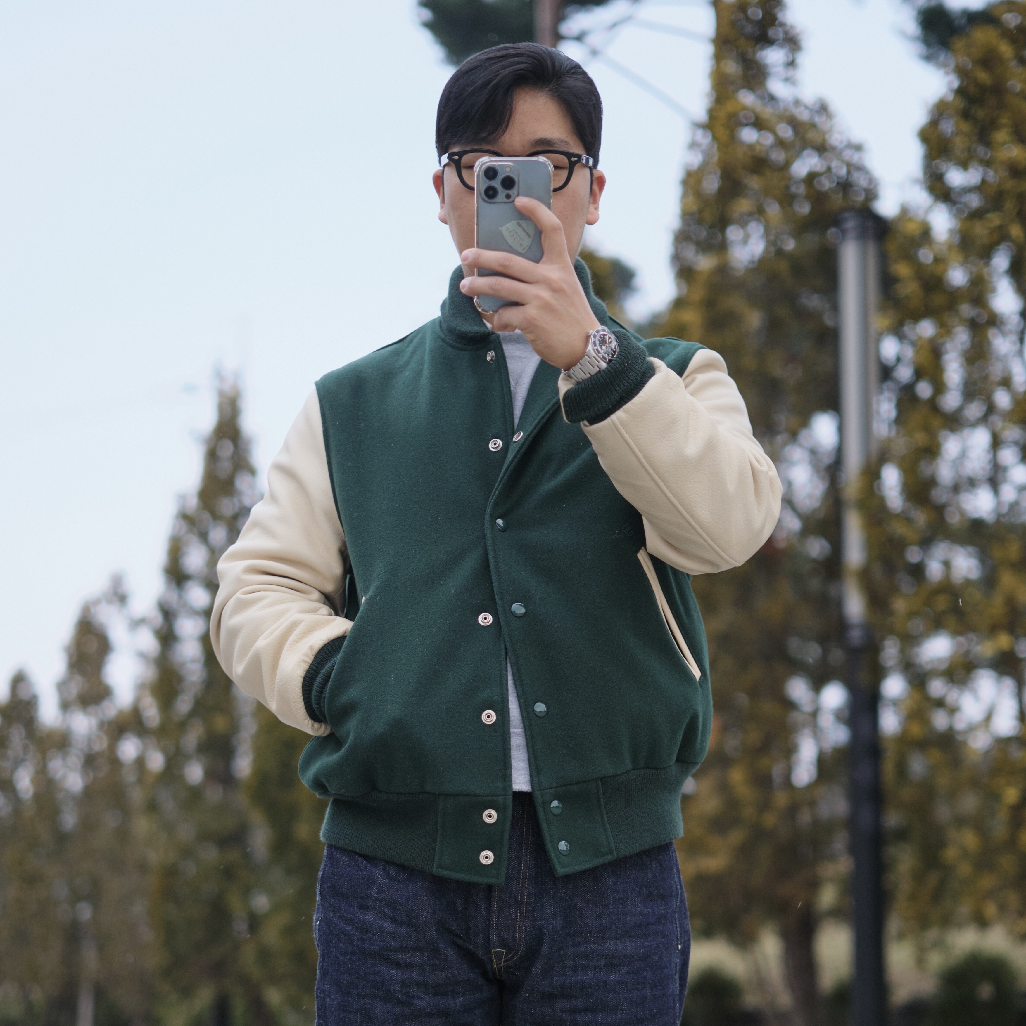 Fullcount 1101W Straight Denim One Wash Indigo Blue 착용 스타일 - 5