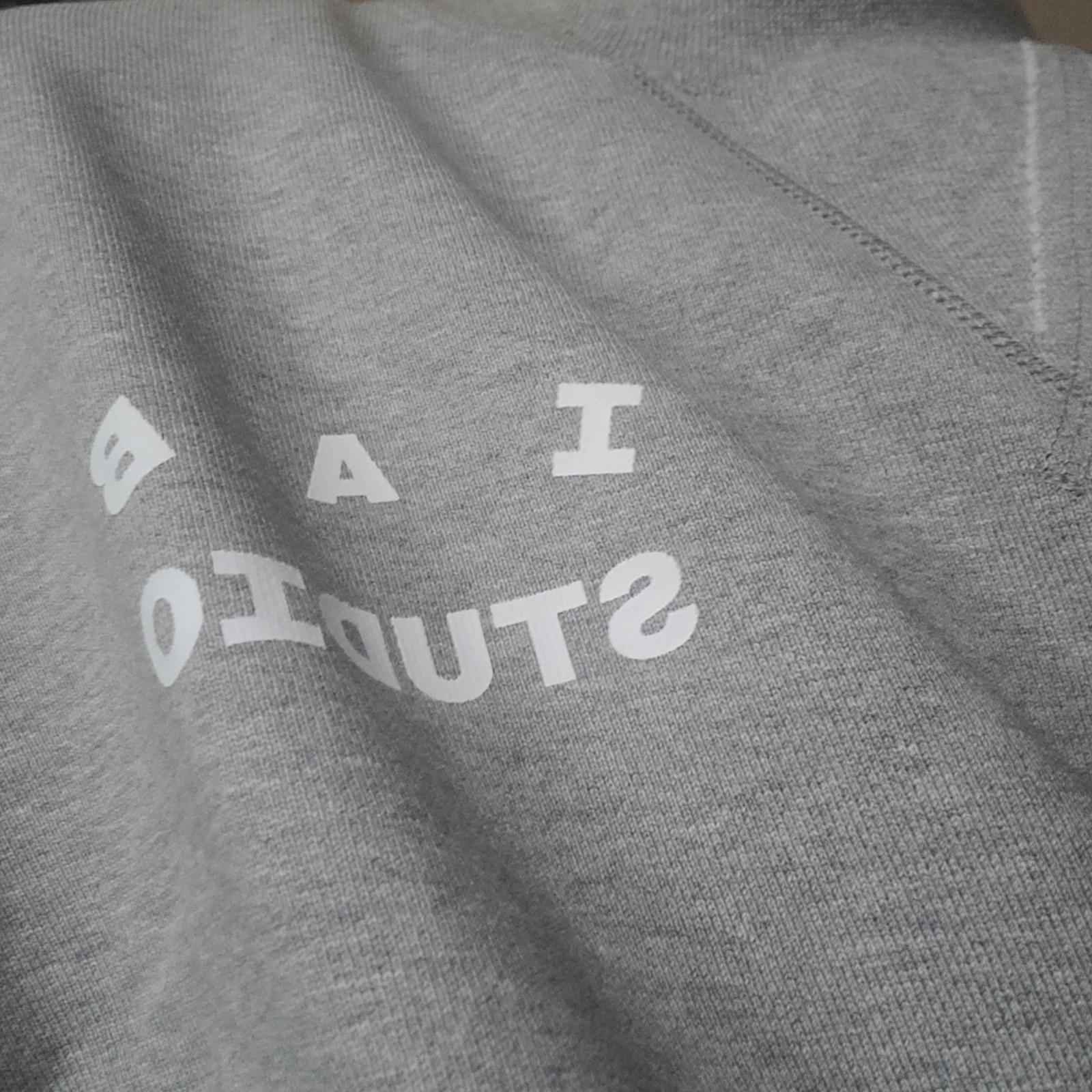 IAB Studio Heavy Short Sleeve Sweatshirt Gray - 23FW 착용 스타일