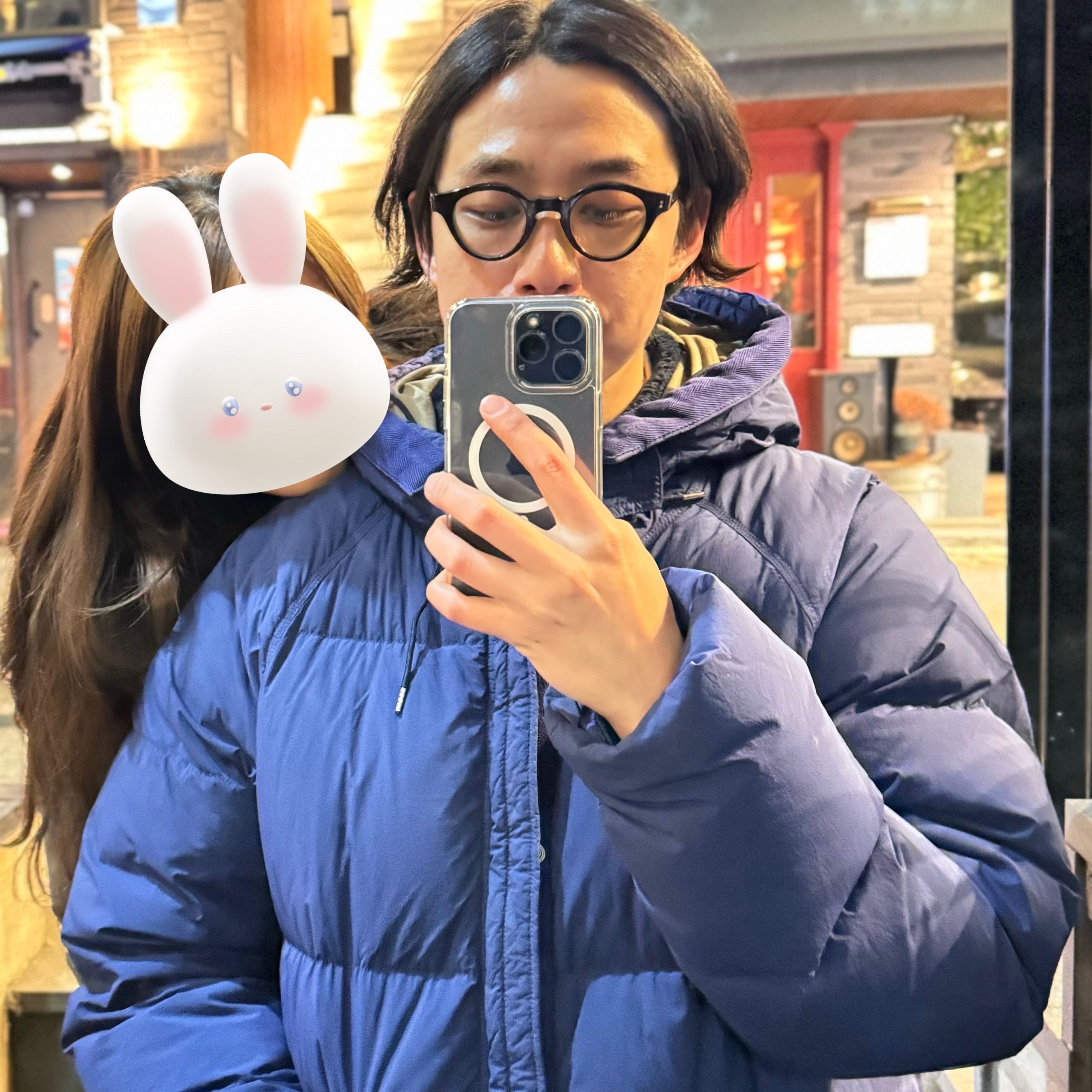 Ten C Artic Down Parka Purple Panse 착용 스타일