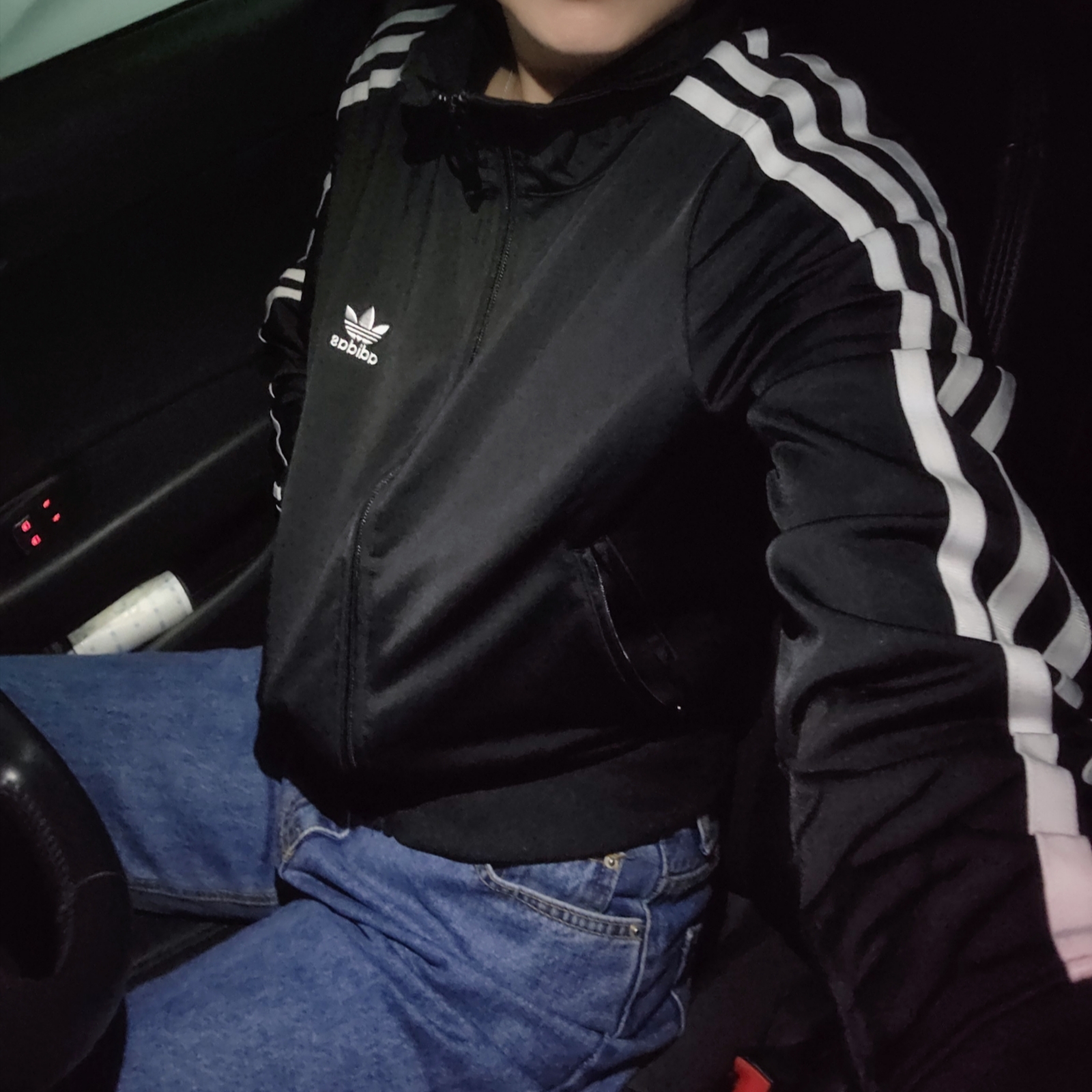 (W) Adidas Adicolor Classic Firebird Track Top Black - KR Sizing 착용 스타일 - 1