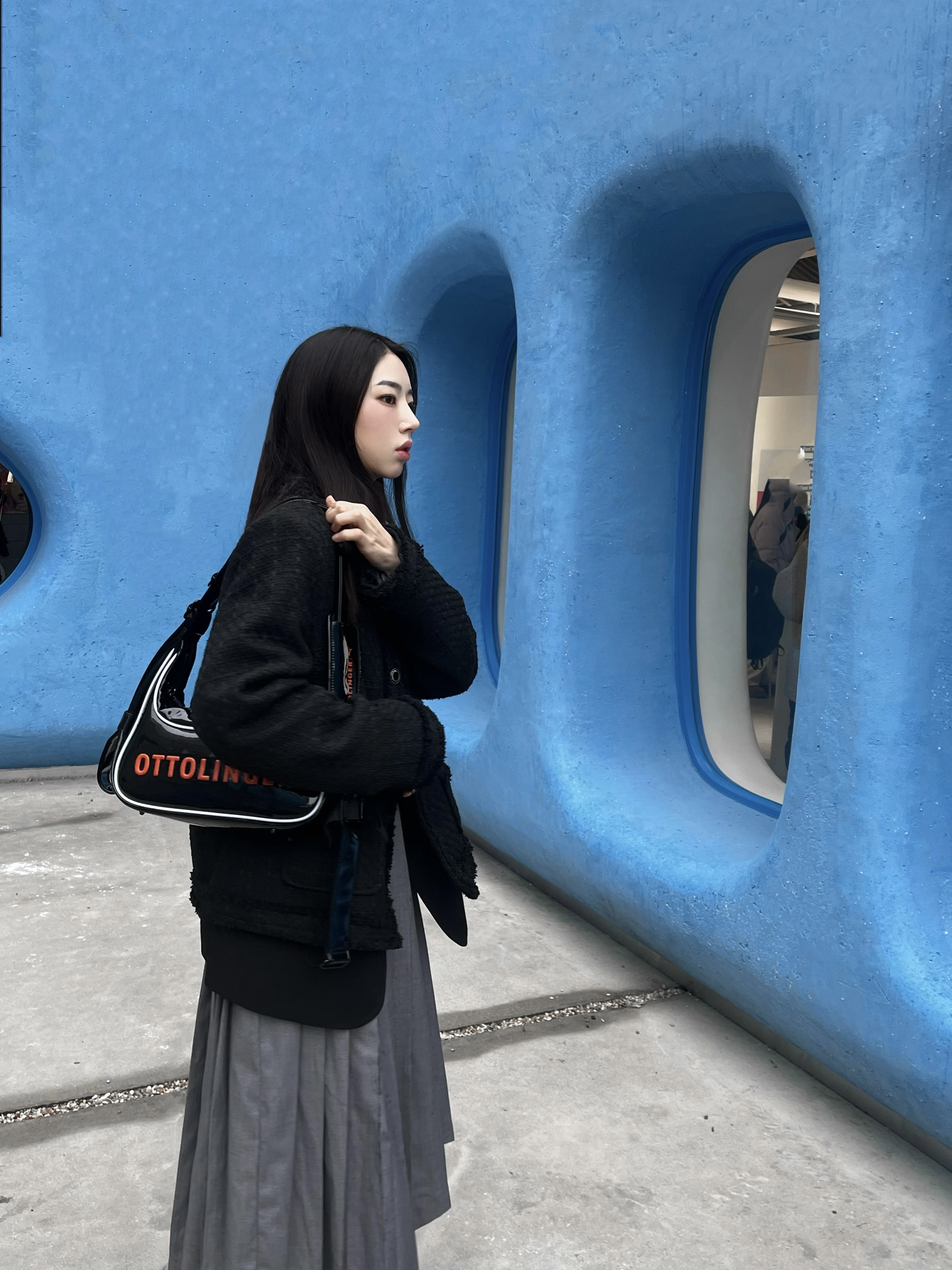 Ottolinger x Puma Leather Bag Black, Balenciaga X-Pander Sneakers Grey Black White 착용 스타일 - 1