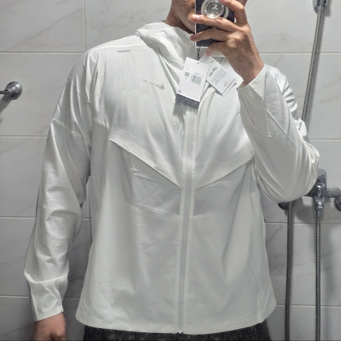 Nike Windrunner Running Jacket White - Asia 착용 스타일 - 1