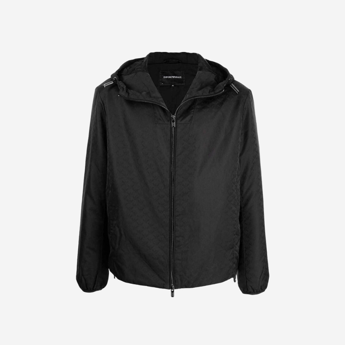 Emporio Armani Allover Logo Down Jacket Black 상세 이미지 1