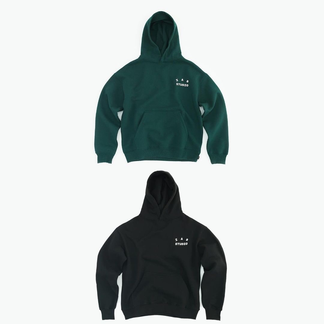 IAB Studio Hoodie Black, IAB Studio Hoodie Deep Green 착용 스타일 - 9