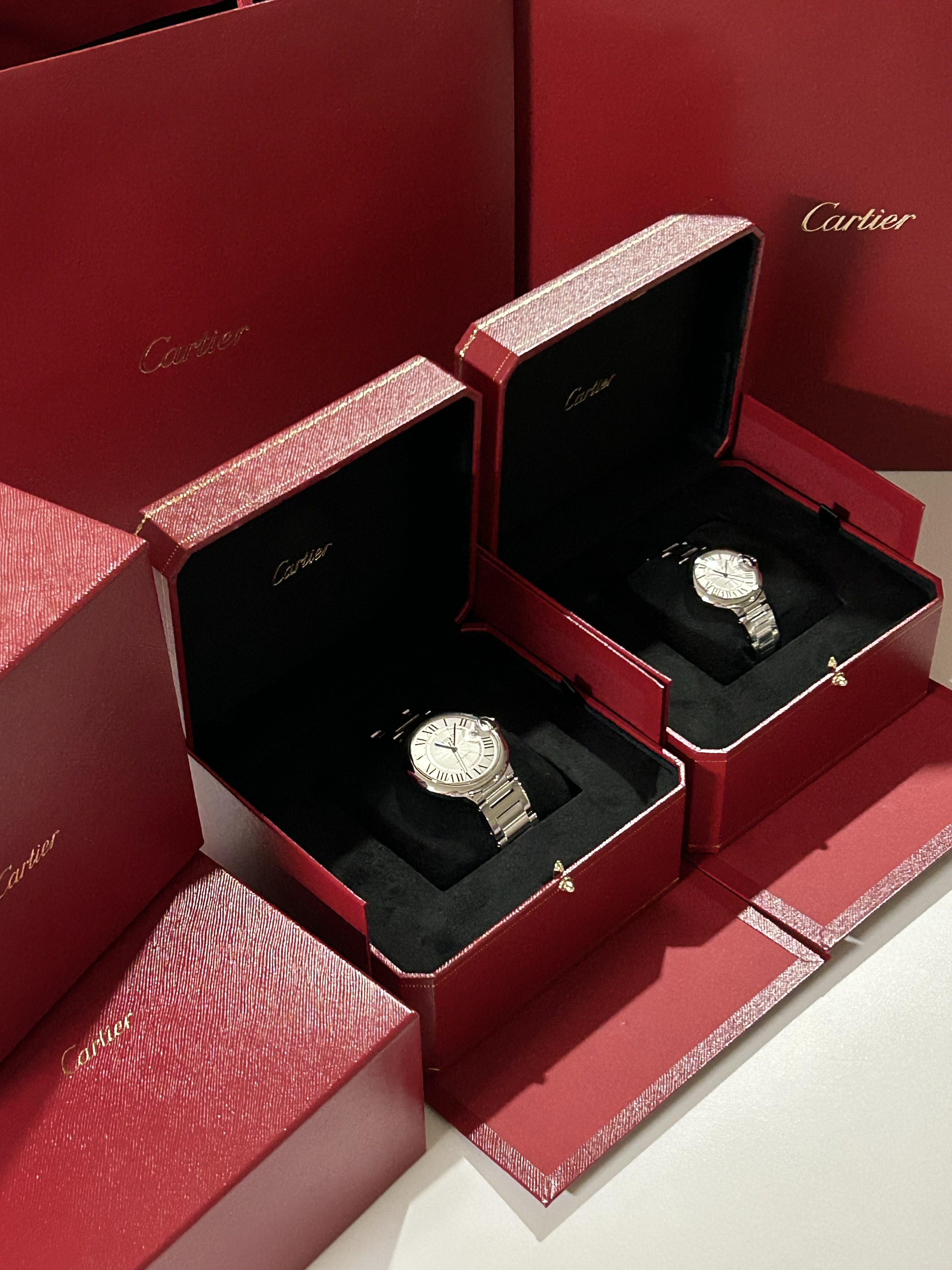 Cartier Ballon Bleu Watch 42 Automatic Steel Bracelet Steel, Cartier Ballon Bleu Watch 33 Automatic Steel Bracelet Steel 착용 스타일