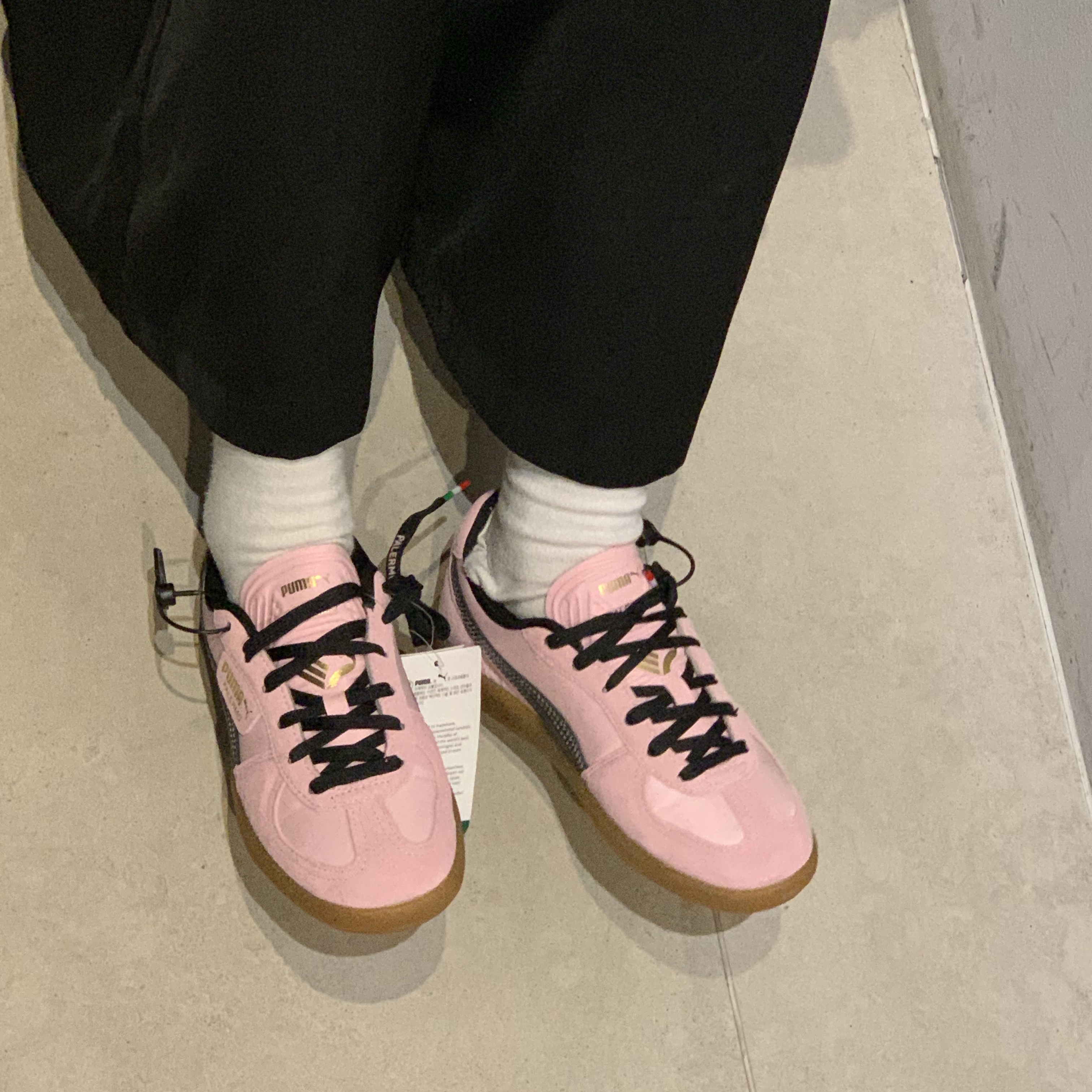 Puma x Palermo F.C. Sneakers Bright Pink Black 착용 스타일 - 1