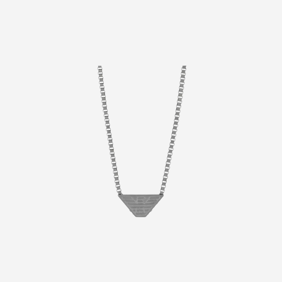 Emporio Armani Stainless Steel ID Necklace Silver 상세 이미지 1