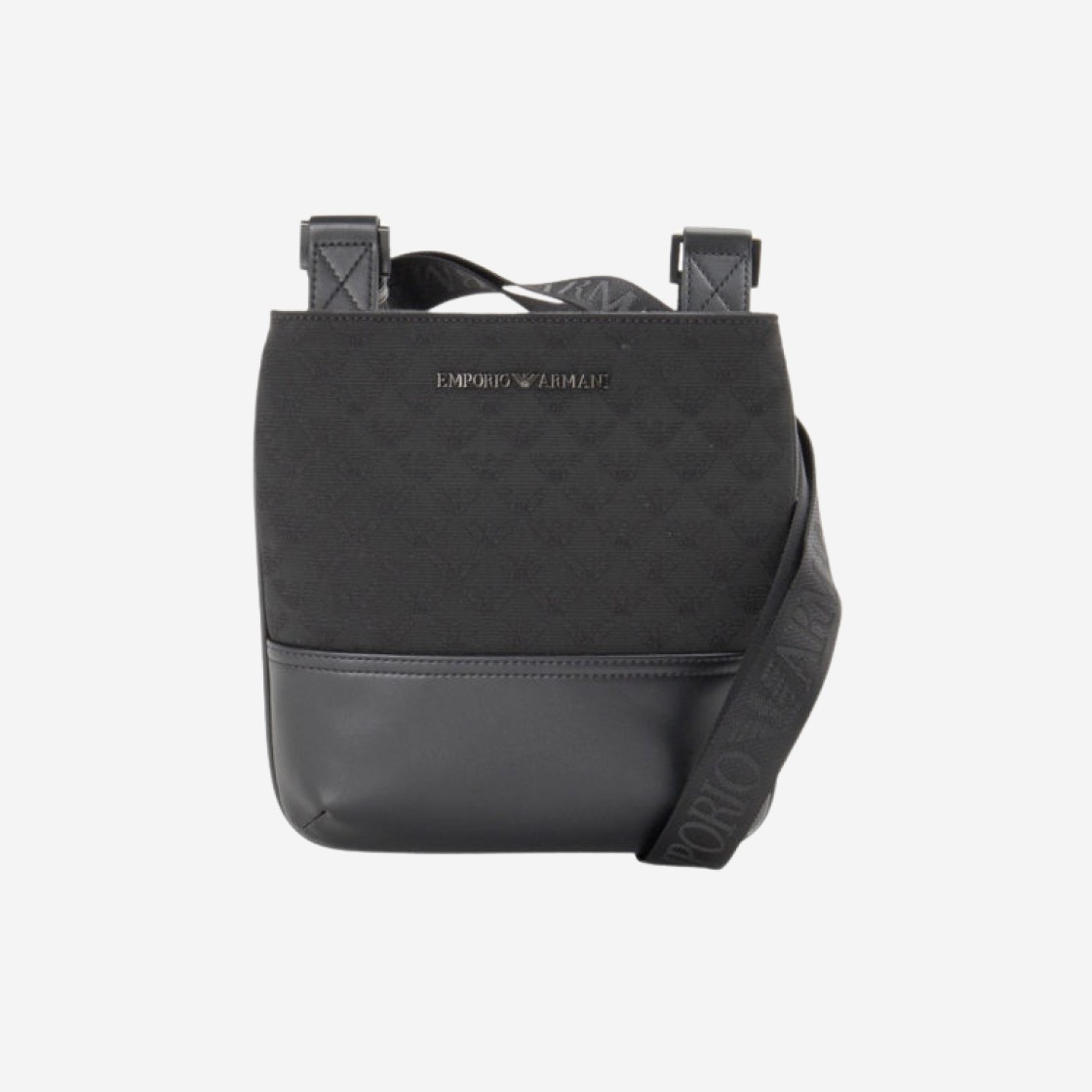 Emporio Armani Logo Print Shoulder Bag Black 상세 이미지 1