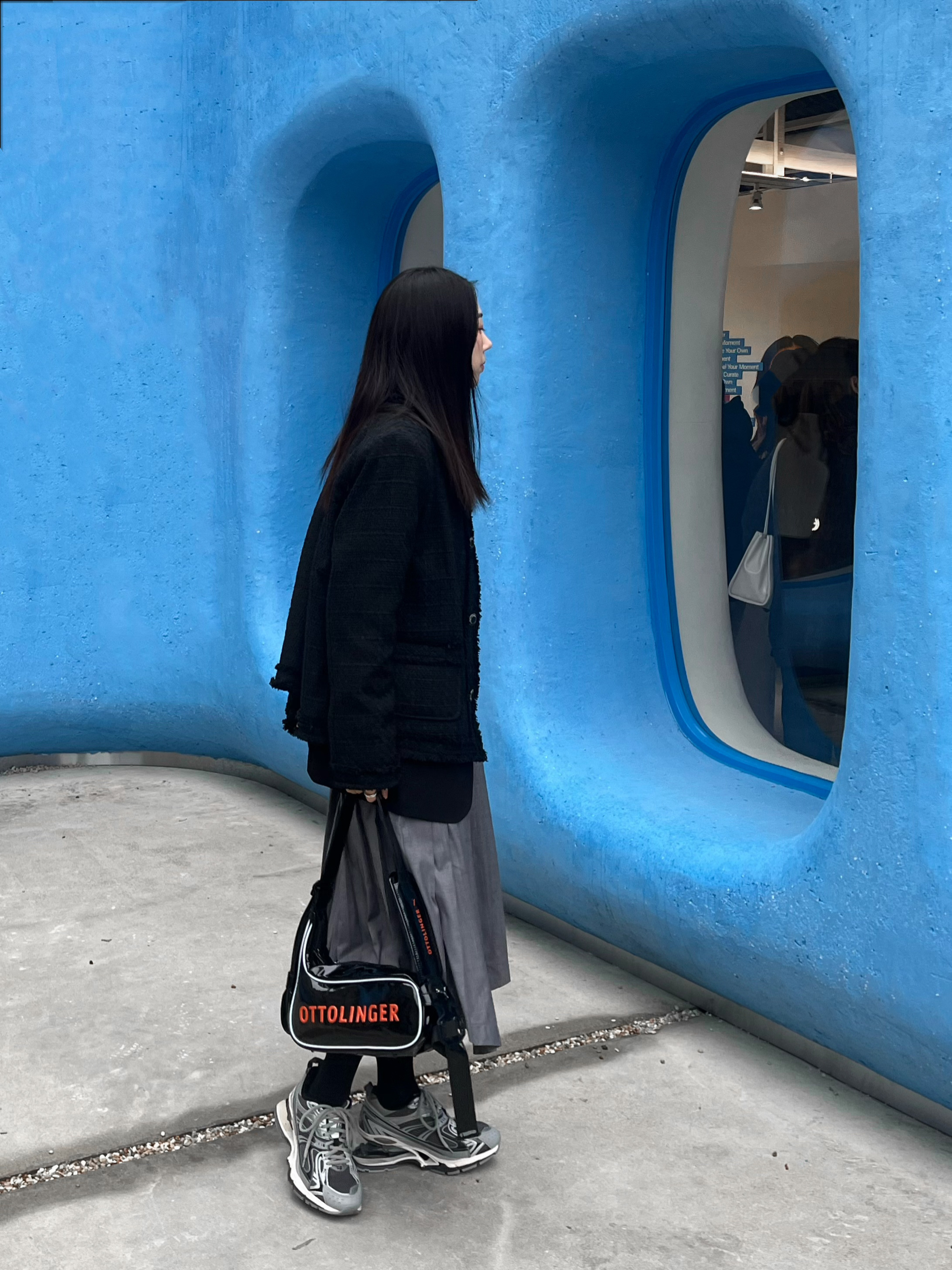 Ottolinger x Puma Leather Bag Black, Balenciaga X-Pander Sneakers Grey Black White 착용 스타일 - 3