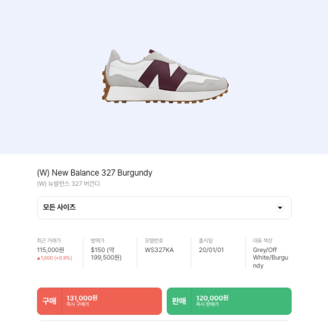 (W) New Balance 327 Burgundy 착용 스타일 - 2