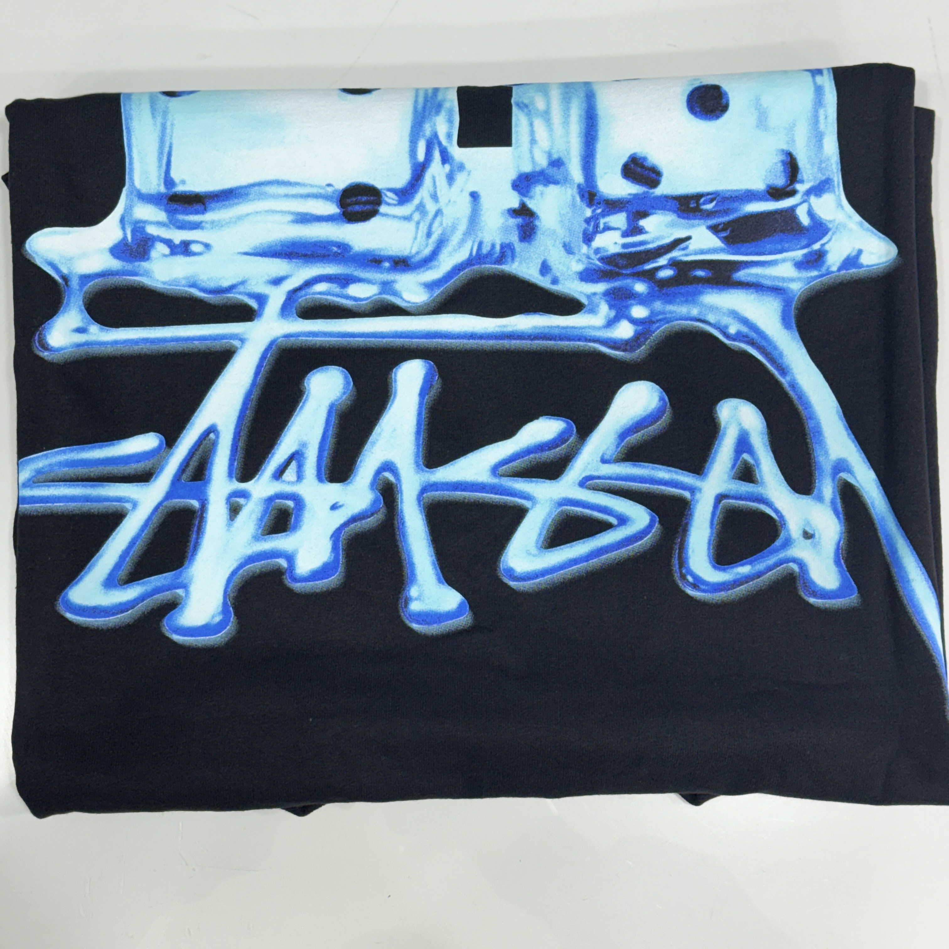 Stussy Melted T-Shirt Black 착용 스타일