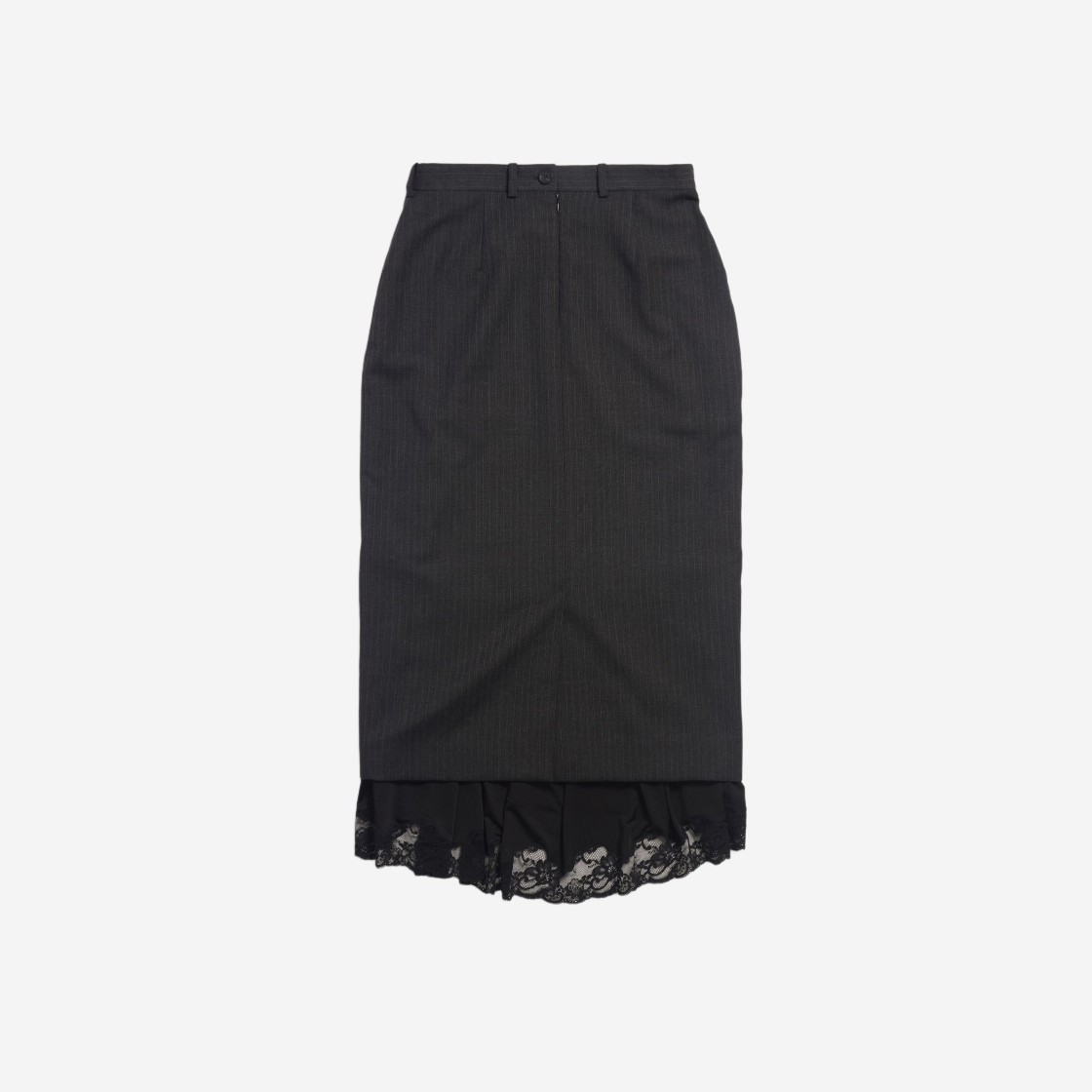 (W) Balenciaga Lingerie Tailored Skirt Dark Grey 상세 이미지 1