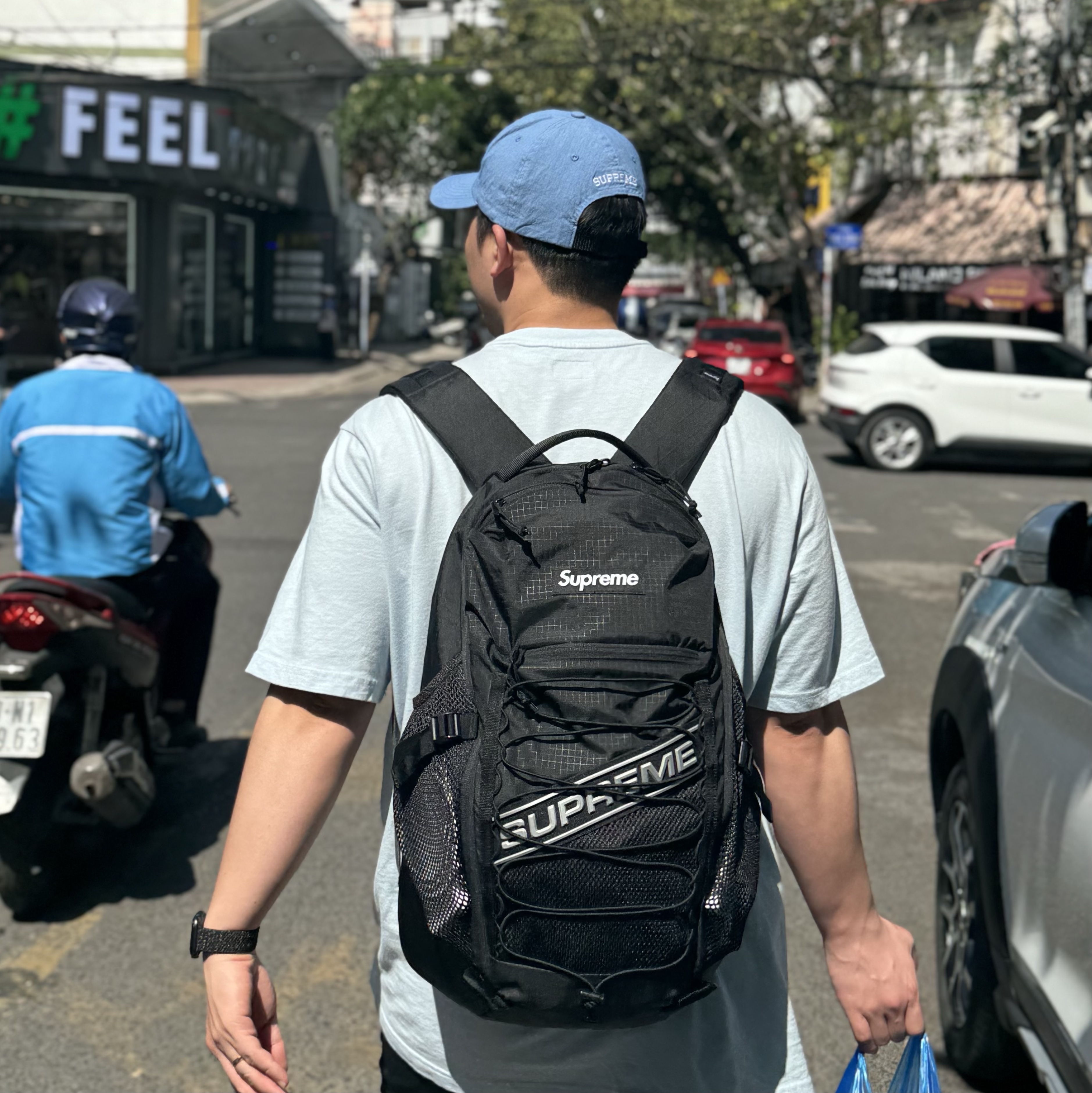 Supreme Nomi Sunglasses Black - 23SS, Supreme Cordura Ripstop S Logo 6-Panel Royal - 23SS 착용 스타일 - 2