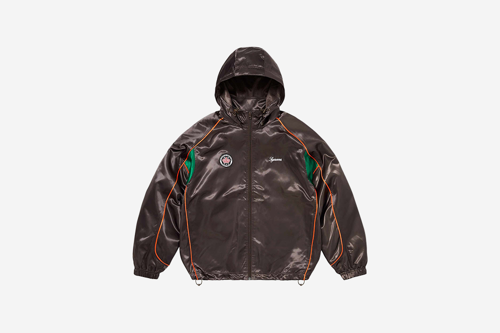 Supreme Satin Hooded Track Jacket supreme satin hooded track