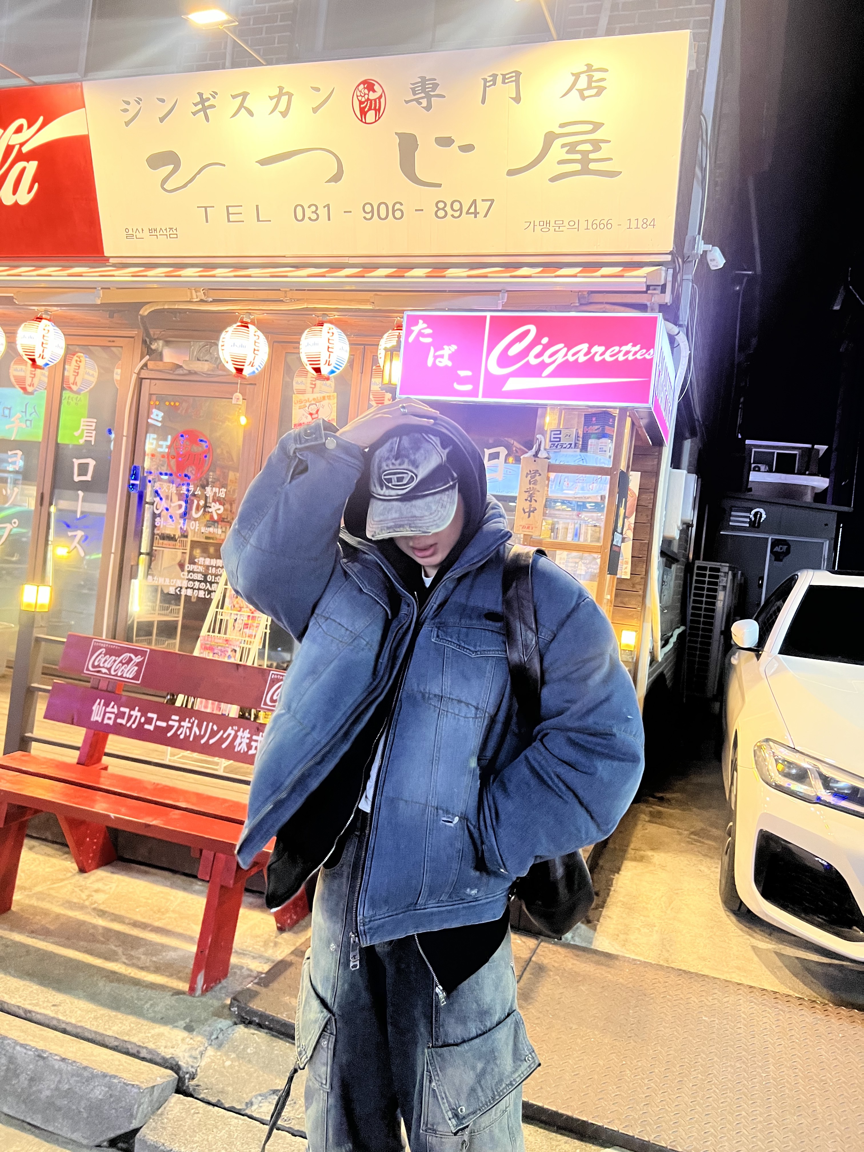 Ader Error Nox Puffer Jacket Blue, Lemaire Small Croissant Bag Soft Nappa Leather Dark Chocolate ์ฐฉ์ฉ ์คํ์ผ - 1