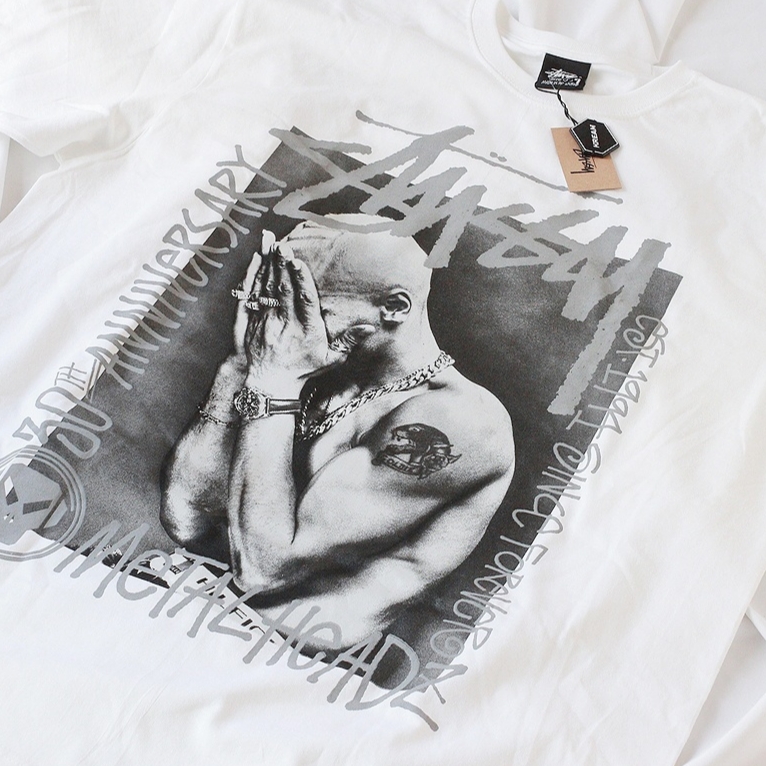 Stussy x Goldie Metalheadz 30 T-Shirt White, [KREAM 단독] ADSB Andersson Bell Women Sara Silver Crop Knit Pull-Over Grey 착용 스타일 - 2