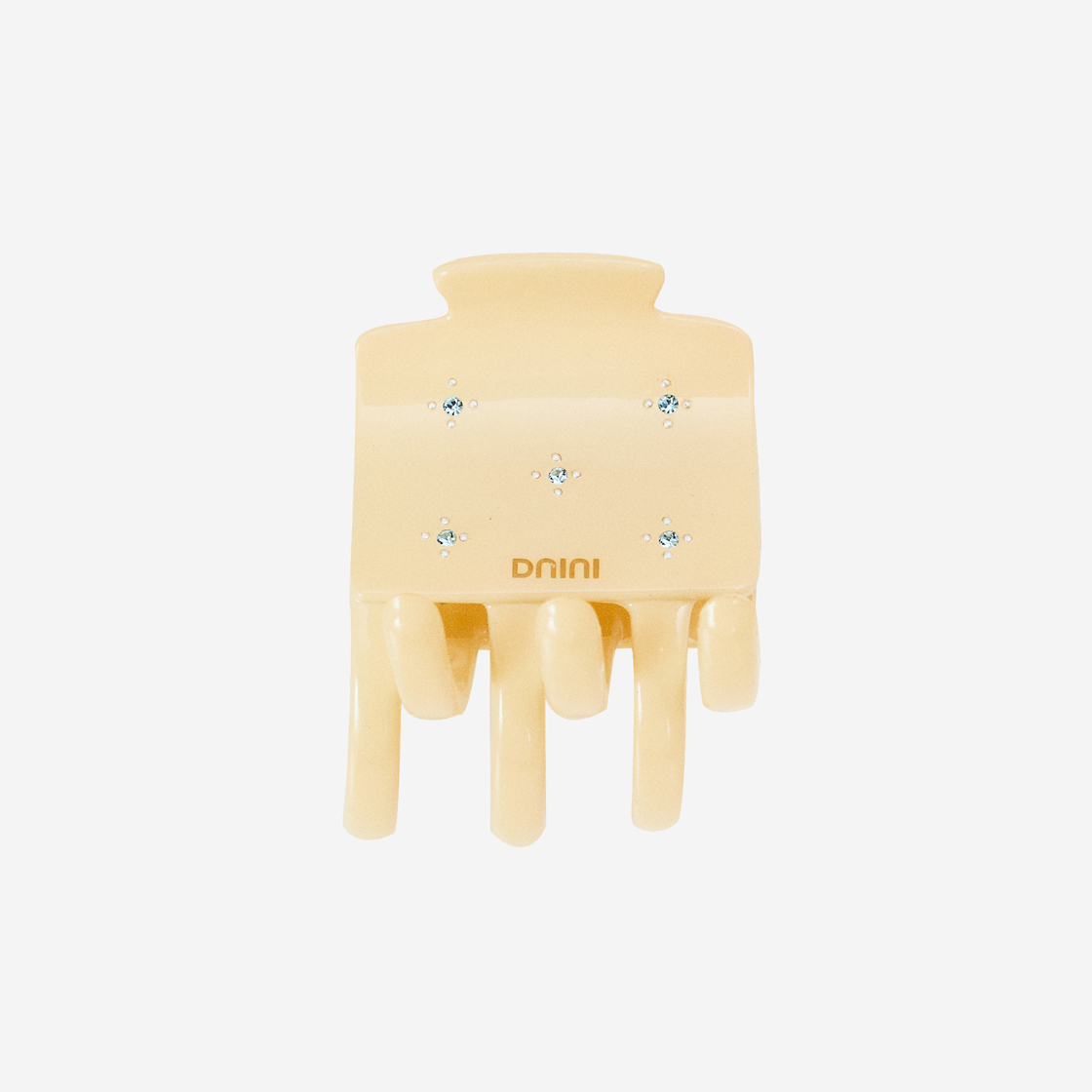 DNINI-006 DNINI Simple Stone Claw Clip Pale Yellow