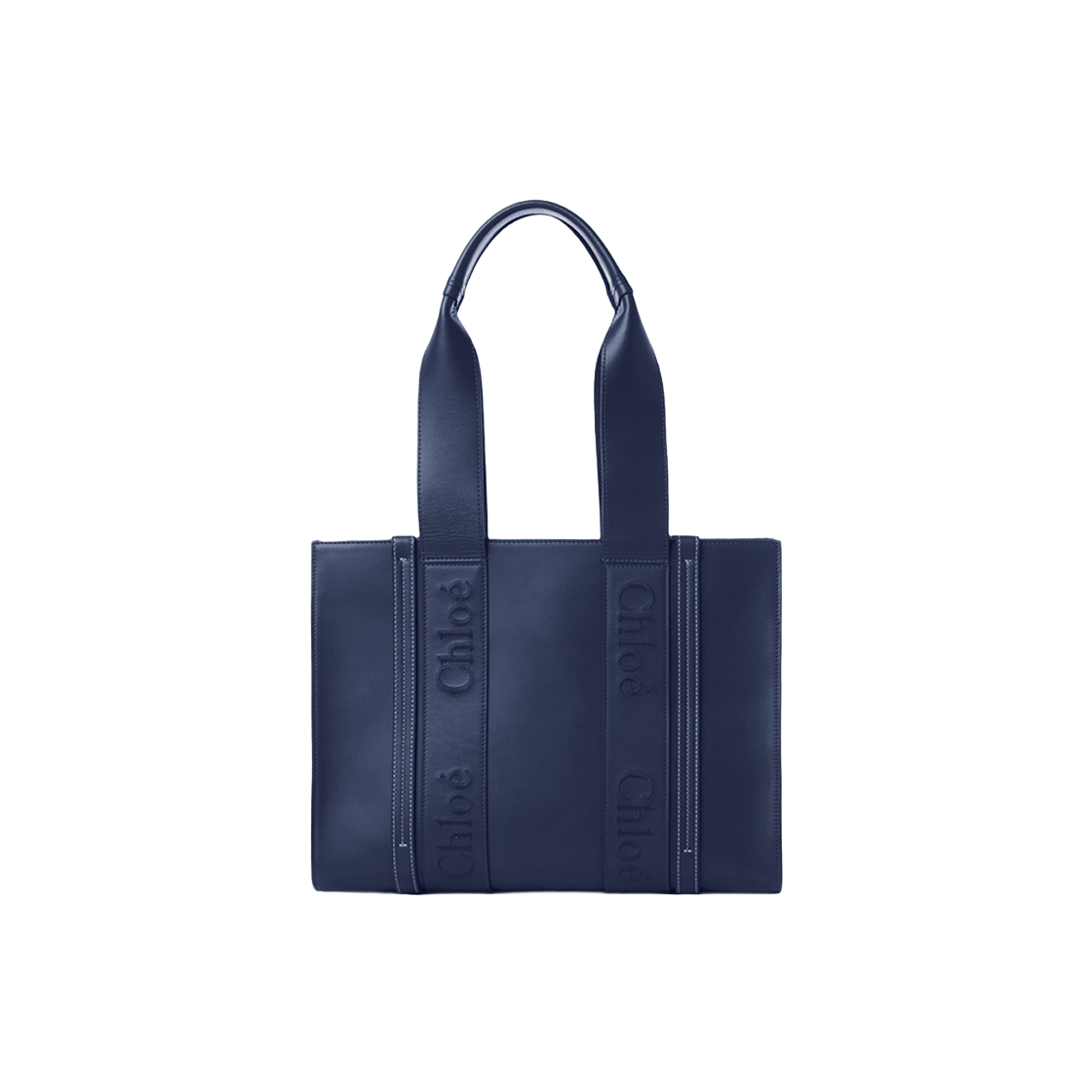 Chloe Medium Woody Tote Bag Night Blue 상세 이미지 1