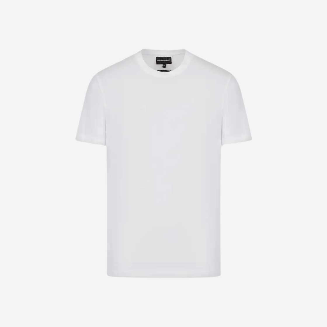 Emporio Armani Jacquard Logo Cotton T-Shirt White 상세 이미지 1