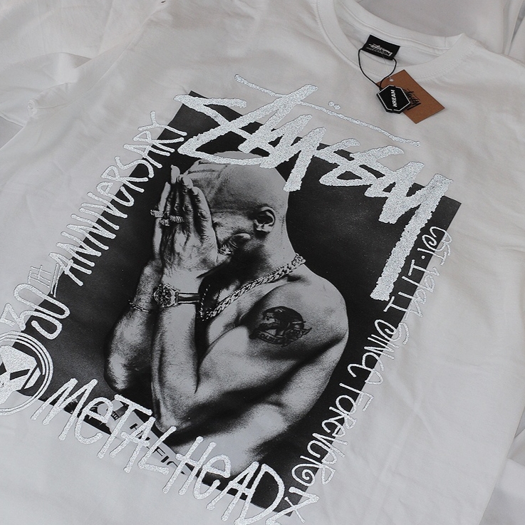 Stussy x Goldie Metalheadz 30 T-Shirt White, [KREAM 단독] ADSB Andersson Bell Women Sara Silver Crop Knit Pull-Over Grey 착용 스타일 - 4