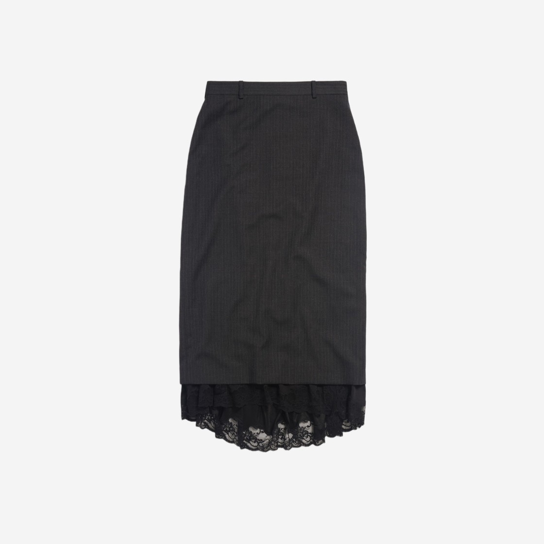 (W) Balenciaga Lingerie Tailored Skirt Dark Grey 상세 이미지 2