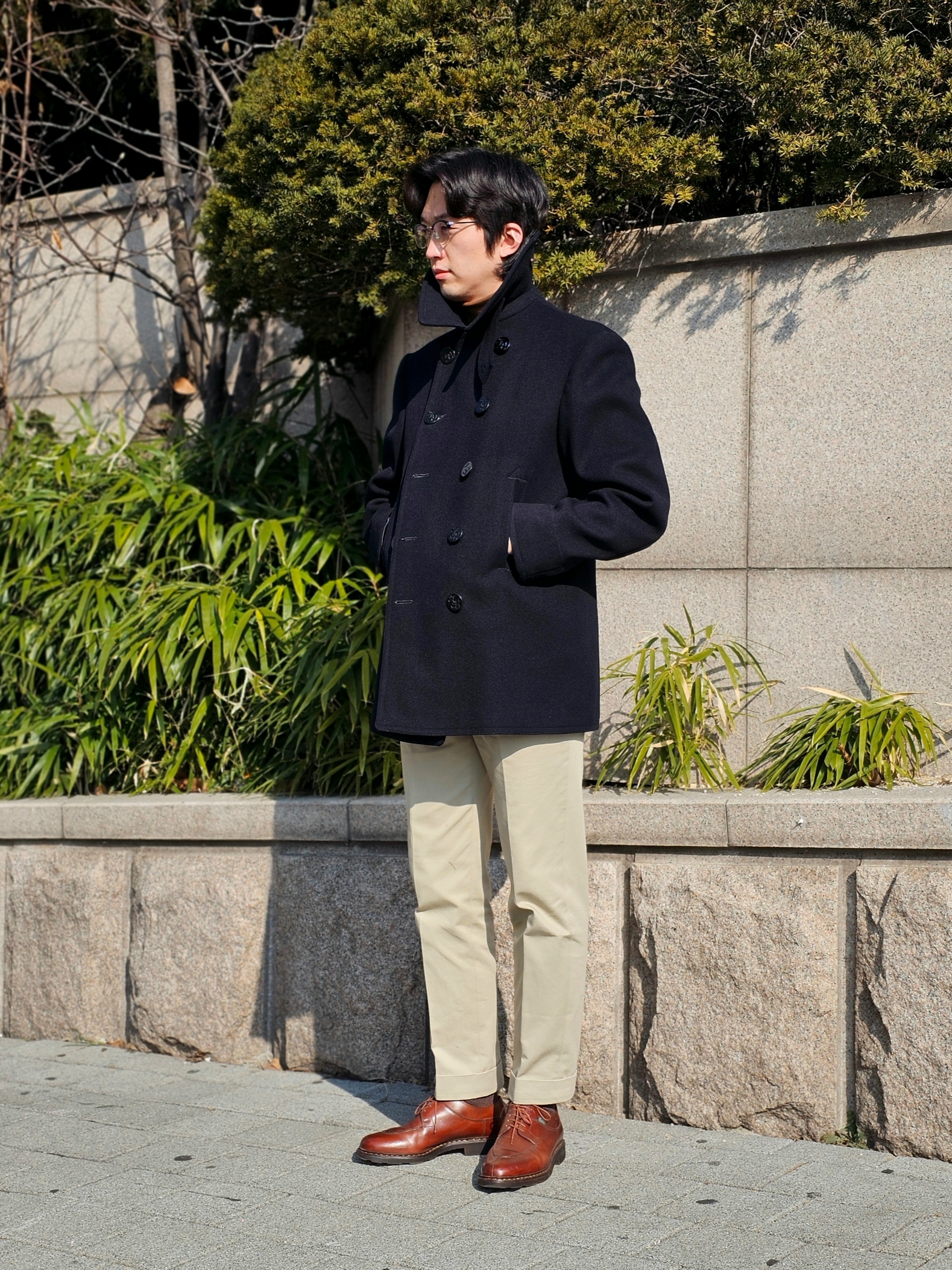 Paraboot Avignon Griff Lisse Marron 착용 스타일 - 1