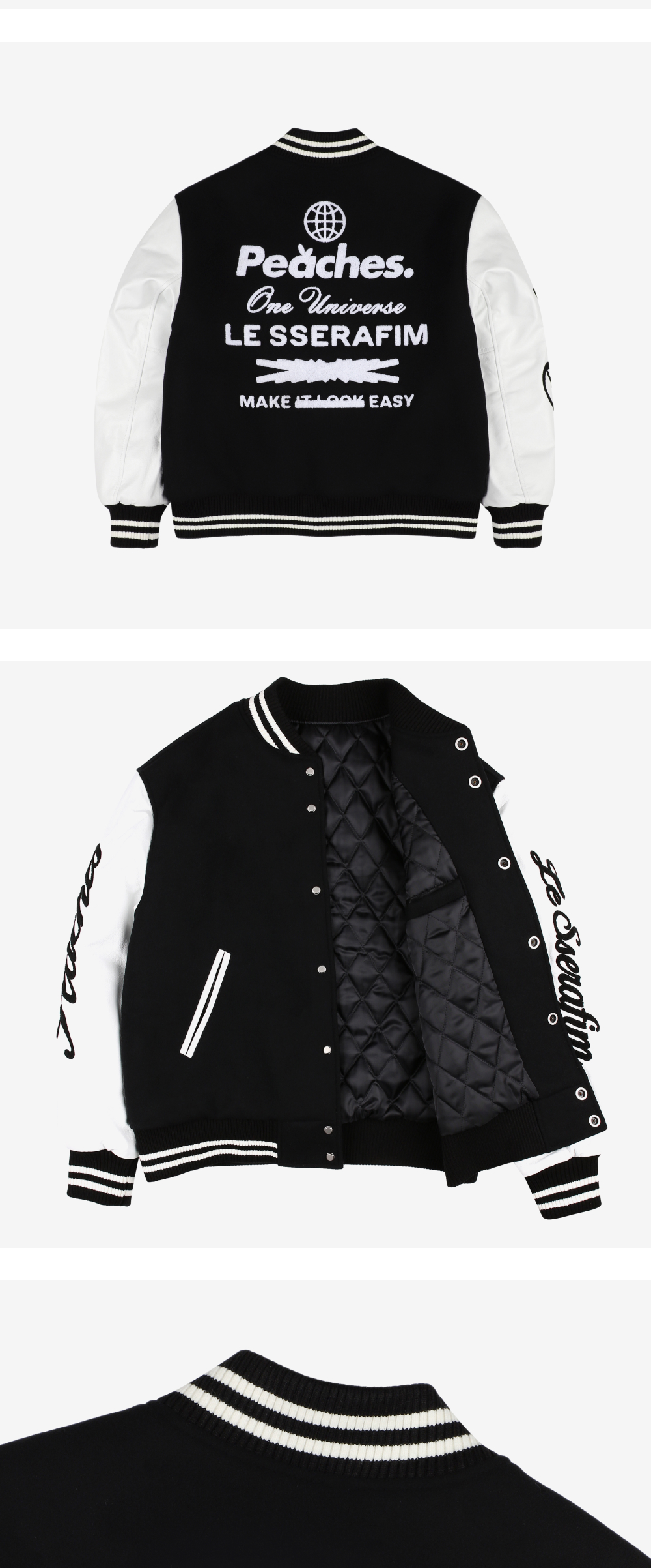 LE SSERAFIM x Peaches.] VARSITY JACKET