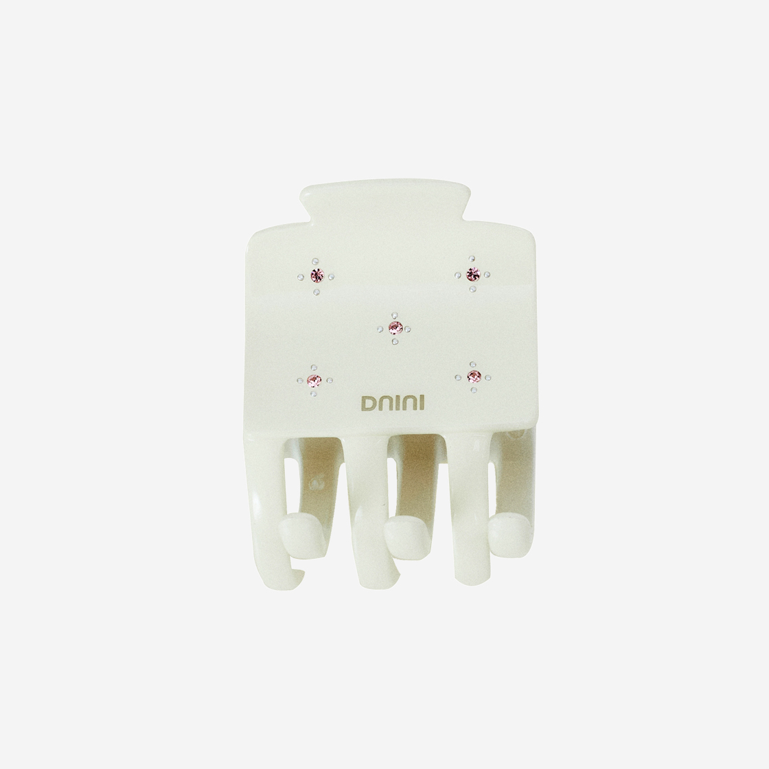 DNINI-007 DNINI Simple Stone Claw Clip White