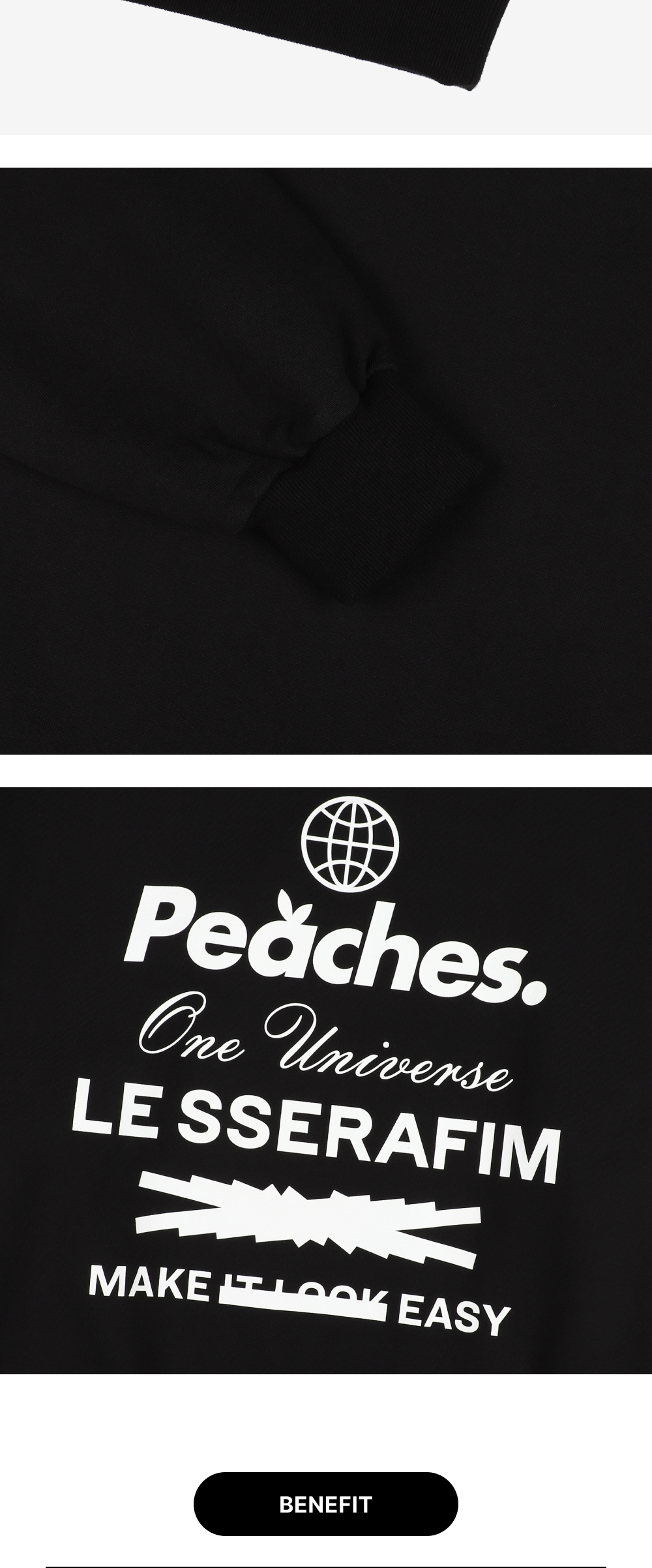 르세라핌 x 피치스] 스테이플 크루넥 스웨트셔츠 | LE SSERAFIM