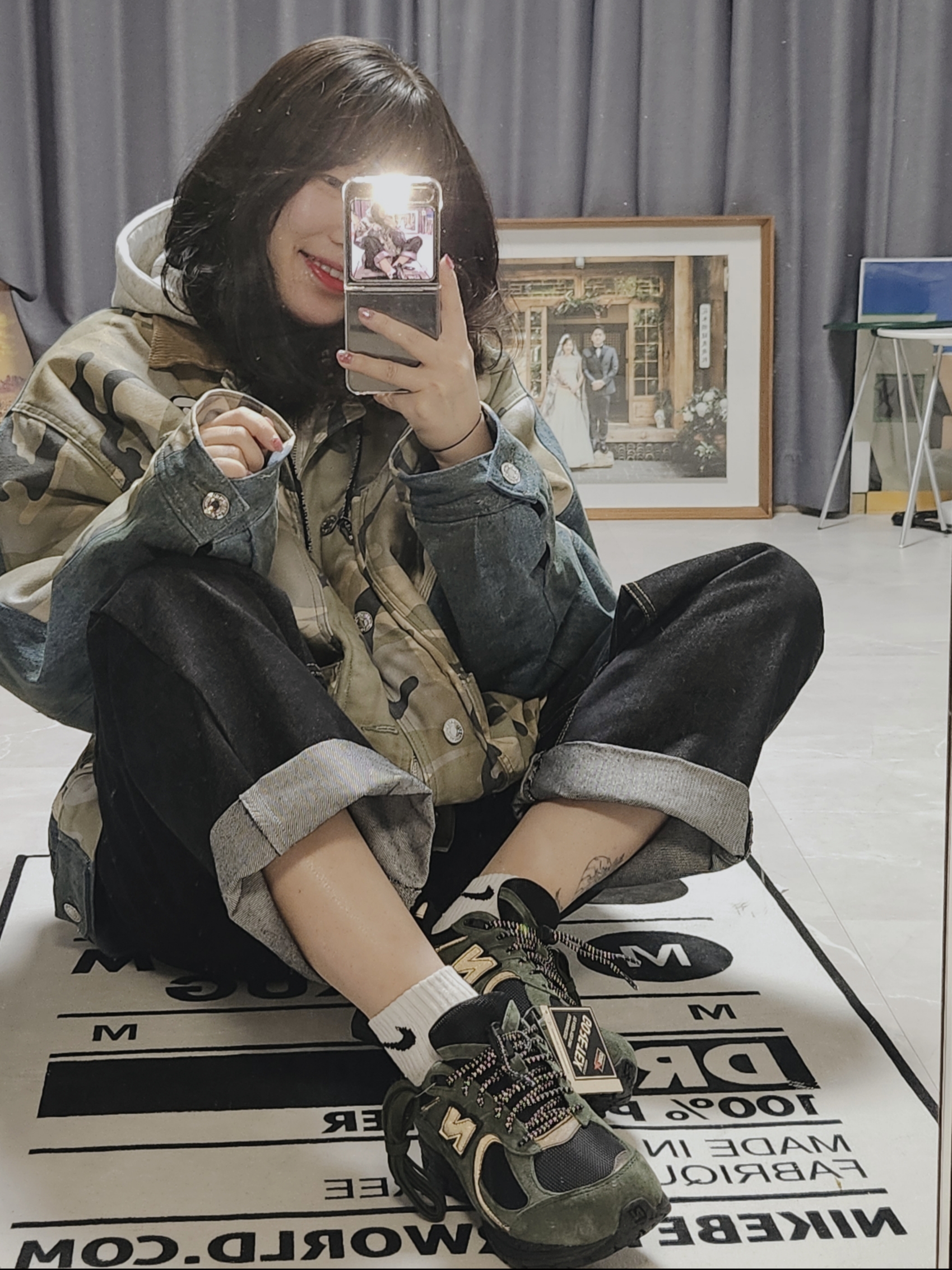 New Balance x JJJJound 2002R Gore-Tex Pine 착용 스타일 - 2