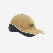 Diesel C-Dale Distressed Colour-Block Baseball Cap Brown