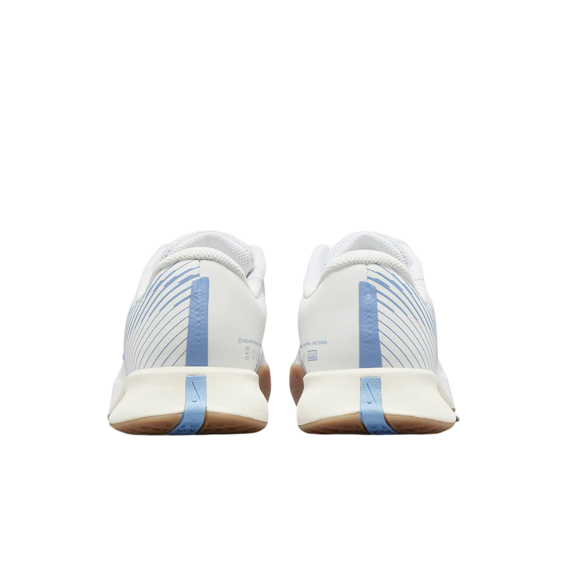 (W) 나이키 코트 에어 줌 베이퍼 프로 2 화이트 라이트 블루((W) Nike Court Air Zoom Vapor Pro 2 White Light Blue) - 3