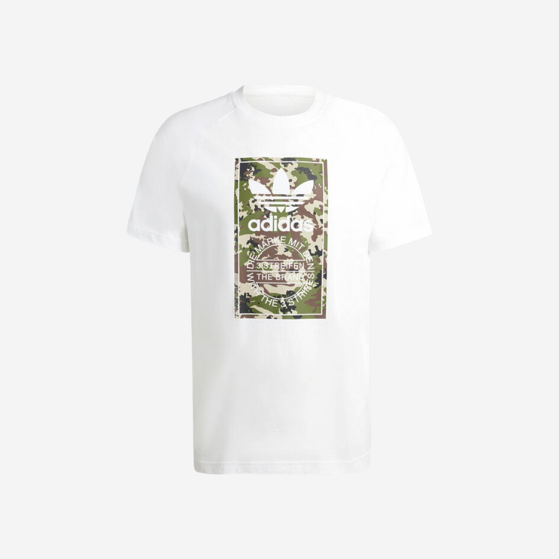 Adidas Camo Tongue T-Shirt White - KR Sizing 상세 이미지 1