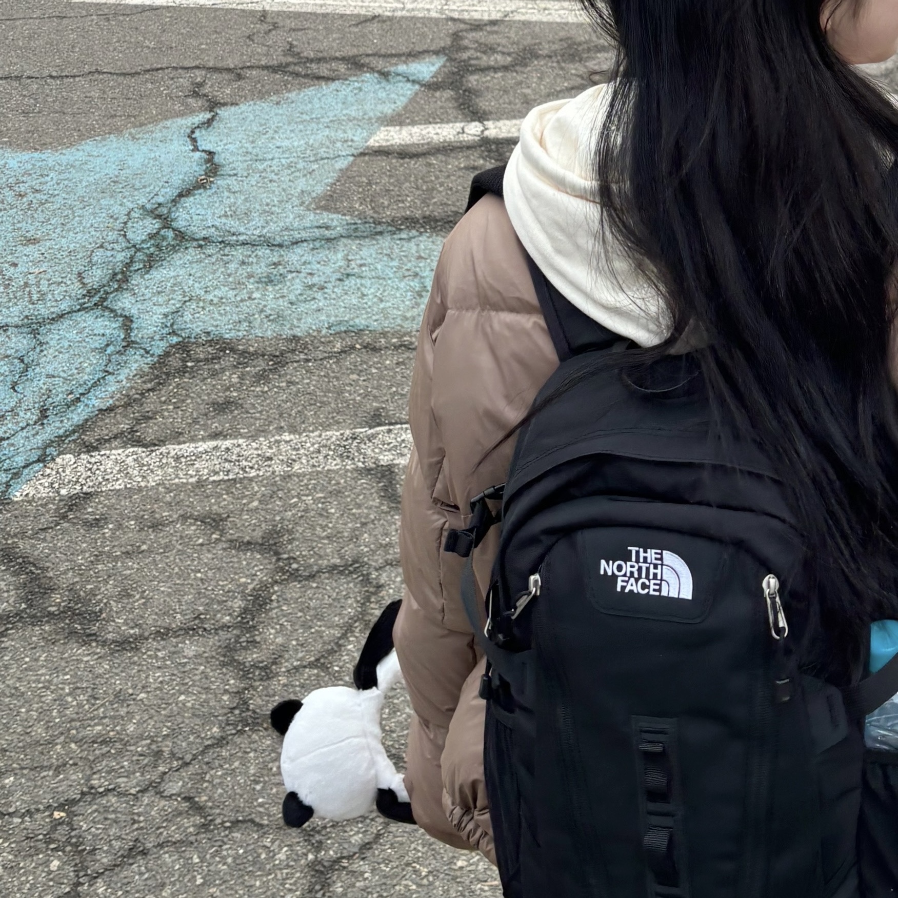 The North Face Mini Shot Black 착용 스타일 - 2