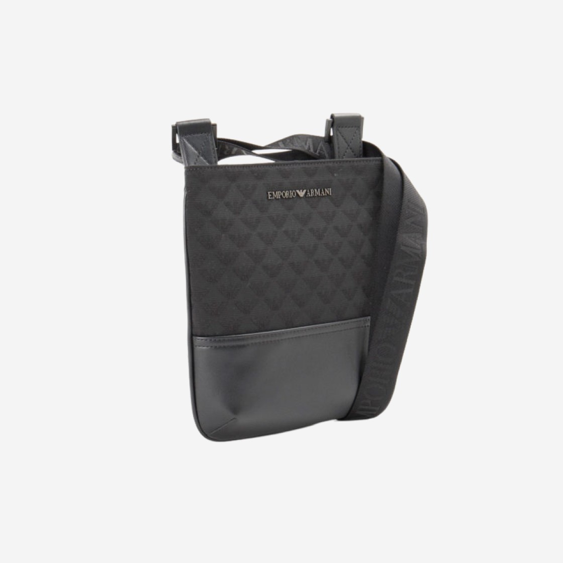 Emporio Armani Logo Print Shoulder Bag Black 상세 이미지 3