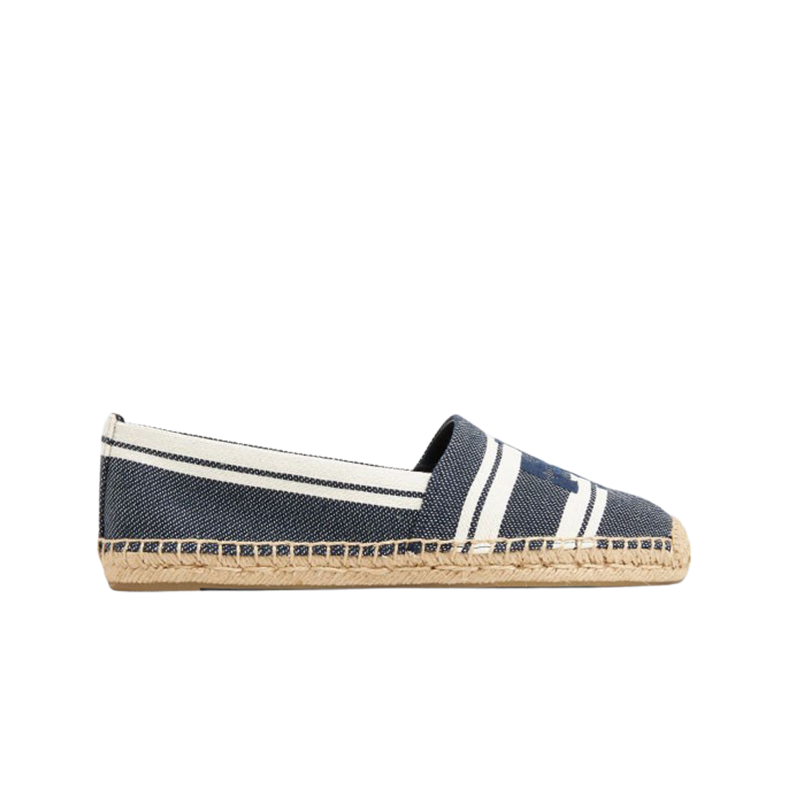(W) 토리버치 더블 T 자카드 에스파드리유 베이베리 블루((W) Tory Burch Double T Jacquard Espadrille Bayberry Blue)