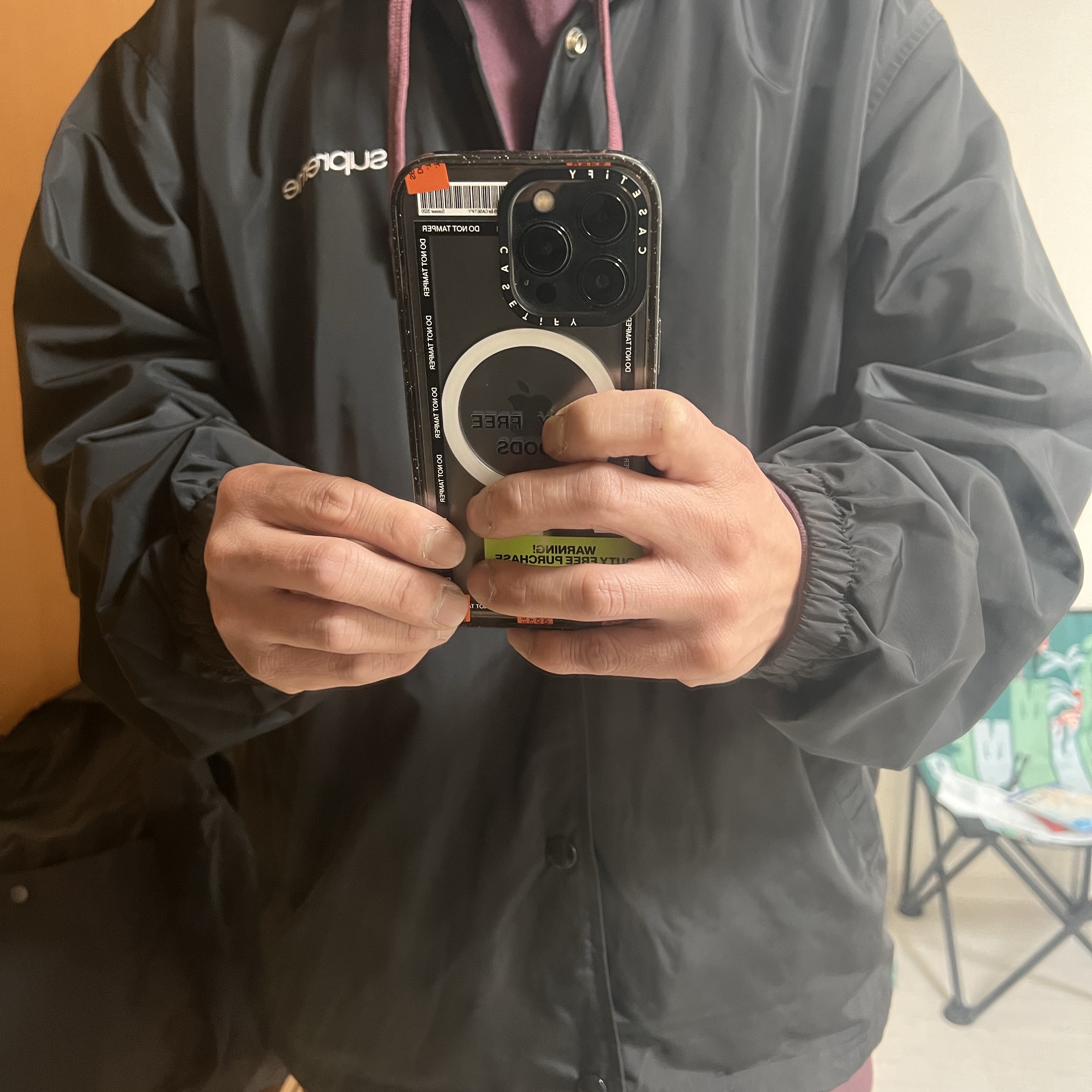 Supreme NYC Coaches Jacket Black - 23FW 착용 스타일