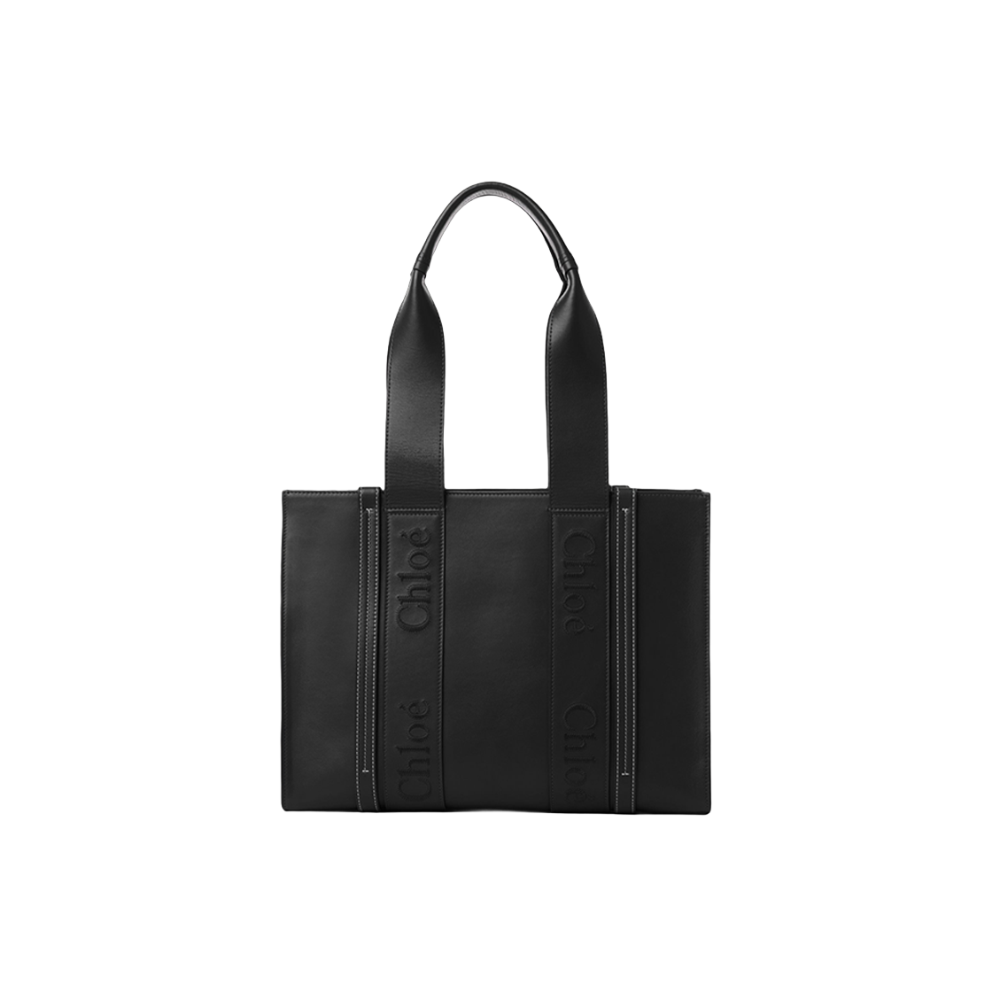 Chloe Medium Woody Tote Bag Black 상세 이미지 2