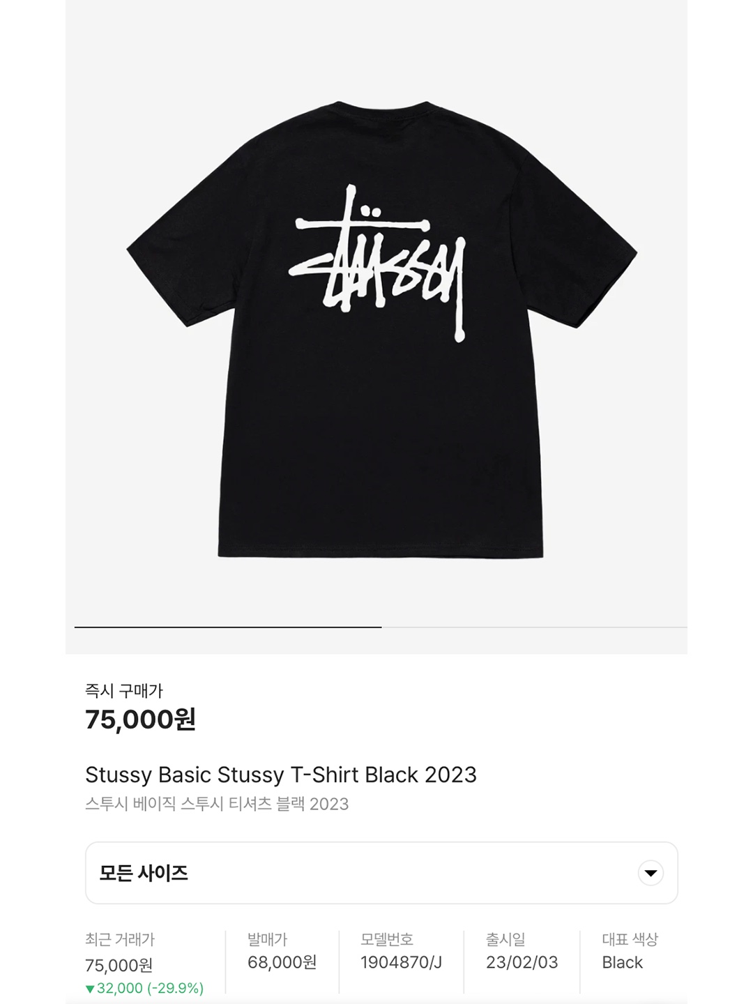 Stussy Basic Stussy T-Shirt Black 2023, Sansan Gear Mercurial T-Shirt Charcoal - 23SS 착용 스타일 - 7