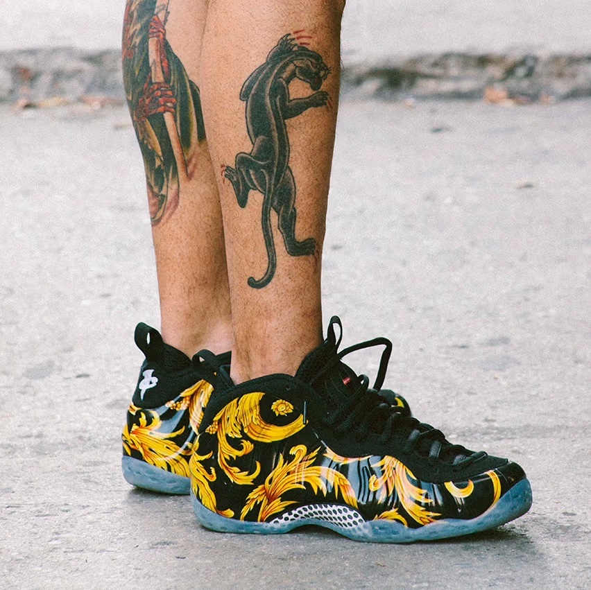 Nike x Comme des Garcons Homme Plus Air Foamposite One White, Nike Air Foamposite One NRG Galaxy 착용 스타일 - 5