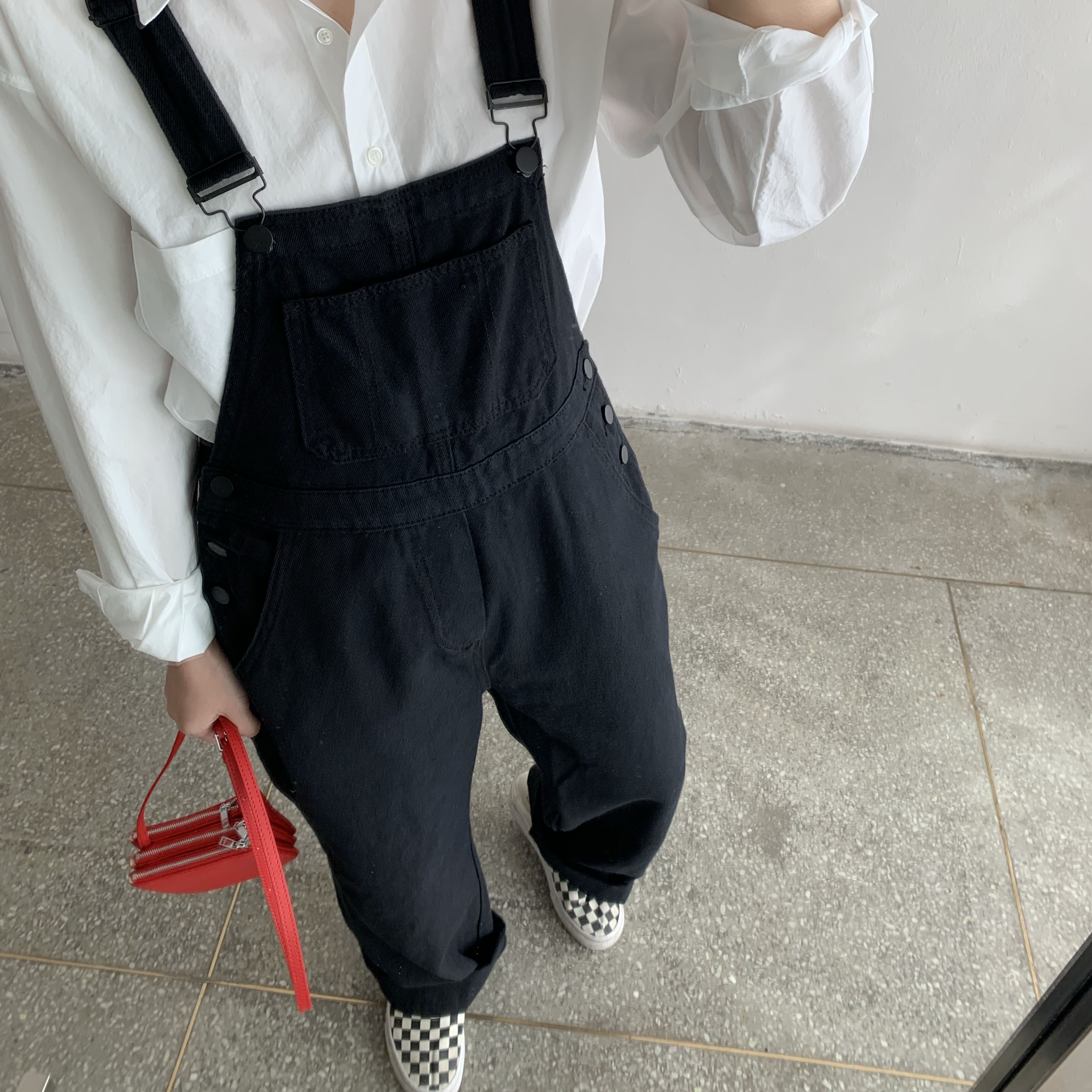 Vans Slip-On Checkerboard 착용 스타일 - 4