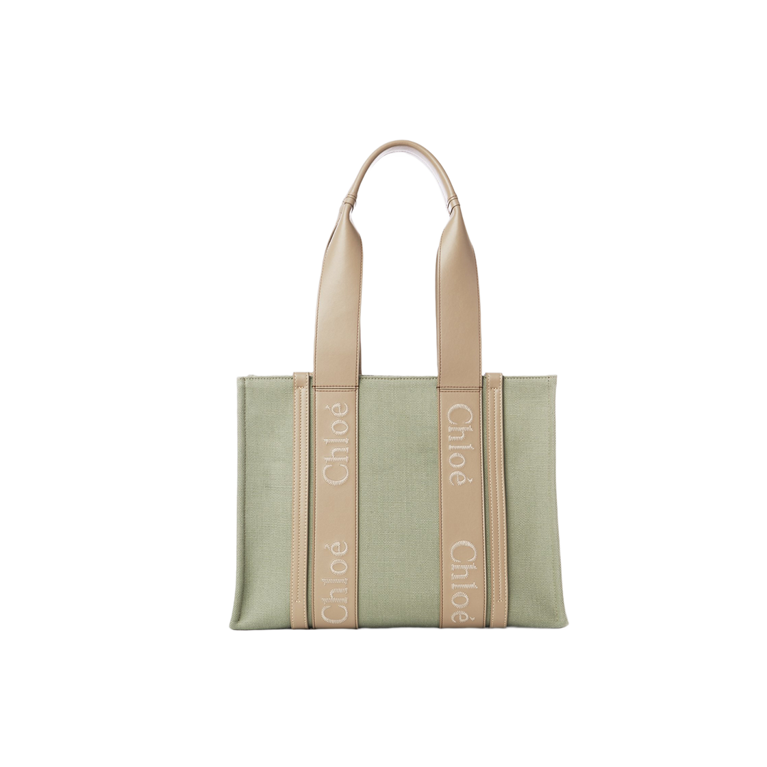 Chloe Medium Woody Tote Bag Faded Green 상세 이미지 2