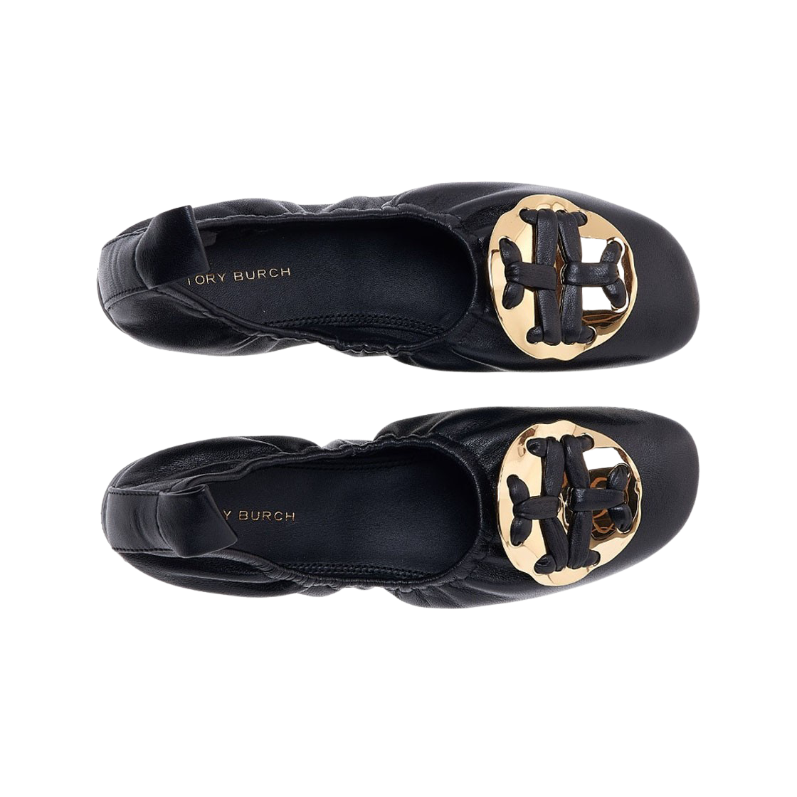 (W) 토리버치 우븐 더블 발레 플랫 퍼펙트 블랙((W) Tory Burch Woven Double T Ballet Flat Perfect Black) - 2